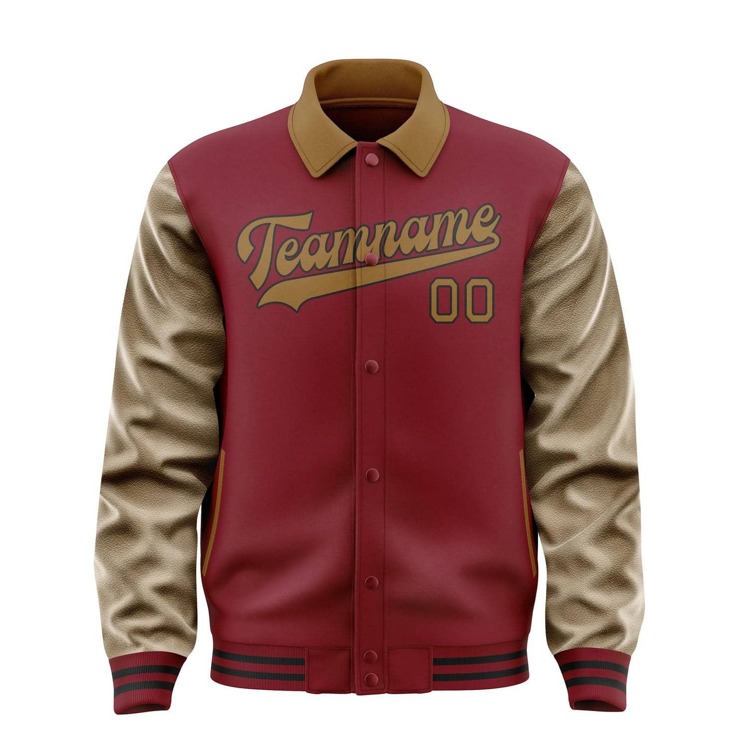 Custom Crimson Red Khaki Jacket