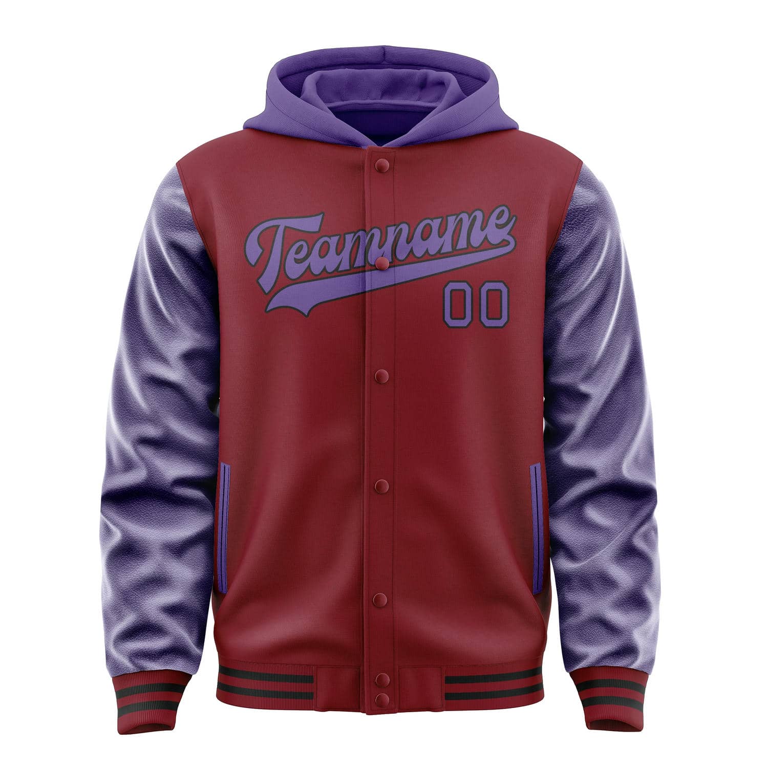 Custom Crimson Red Light Purple Jacket