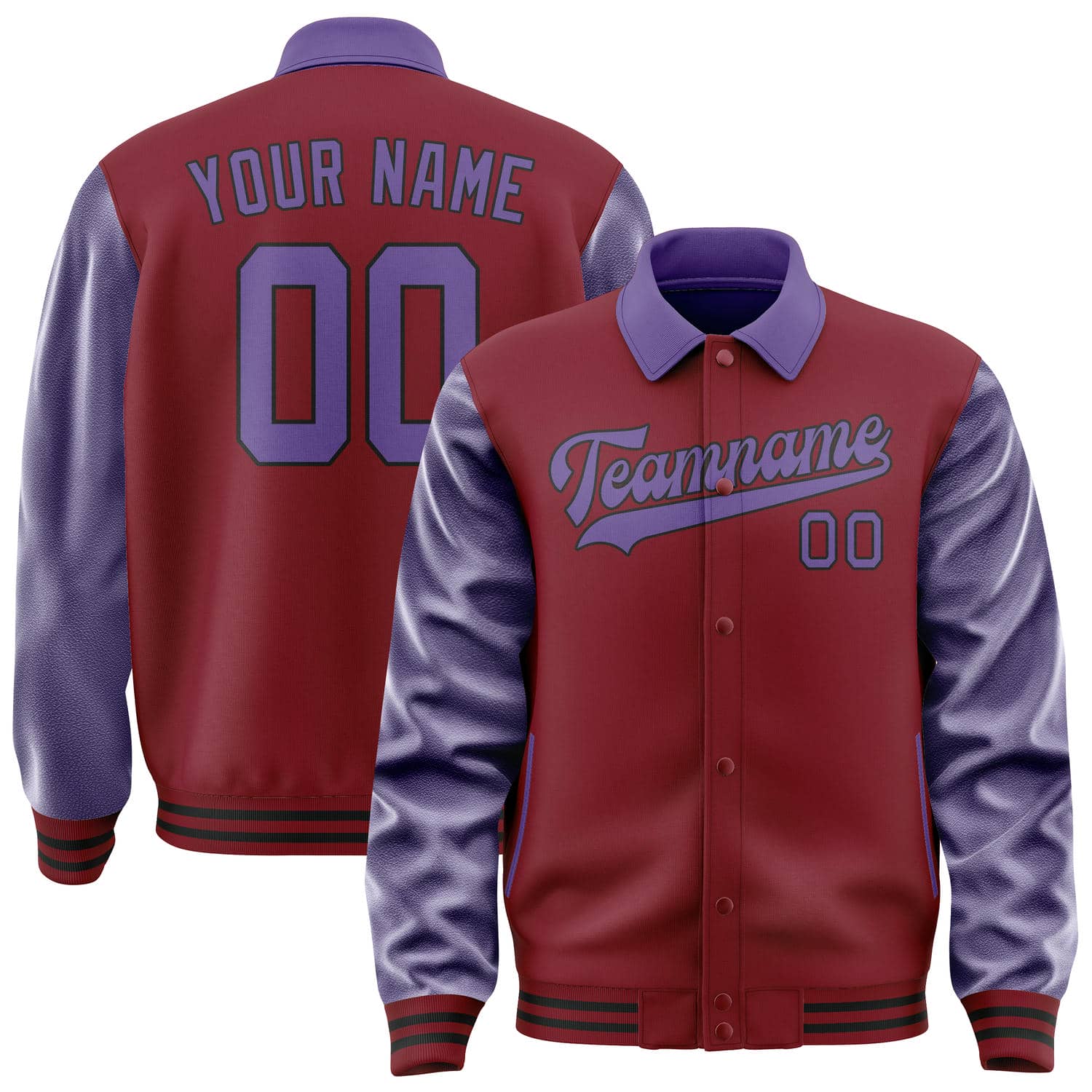 Custom Crimson Red Light Purple Jacket