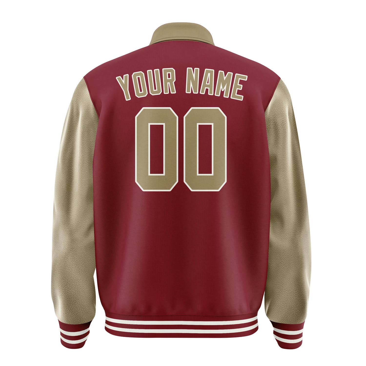 Custom Crimson Red Light Khaki Jacket