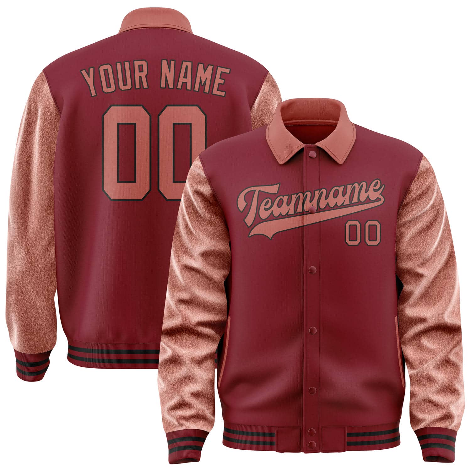 Custom Crimson Red Copper Rose Jacket