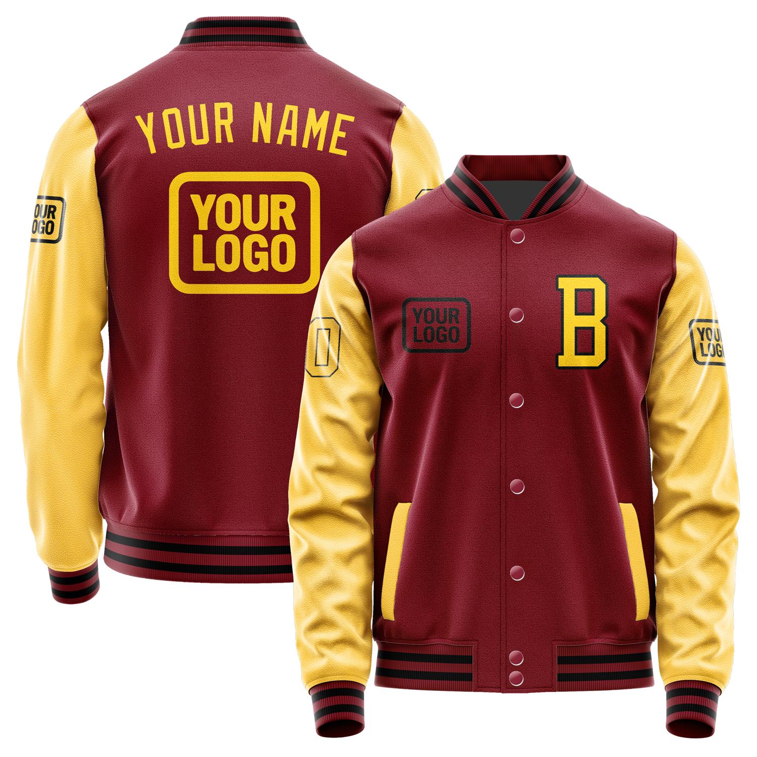 Custom Crimson Red Gold Jacket JA151530151717303017