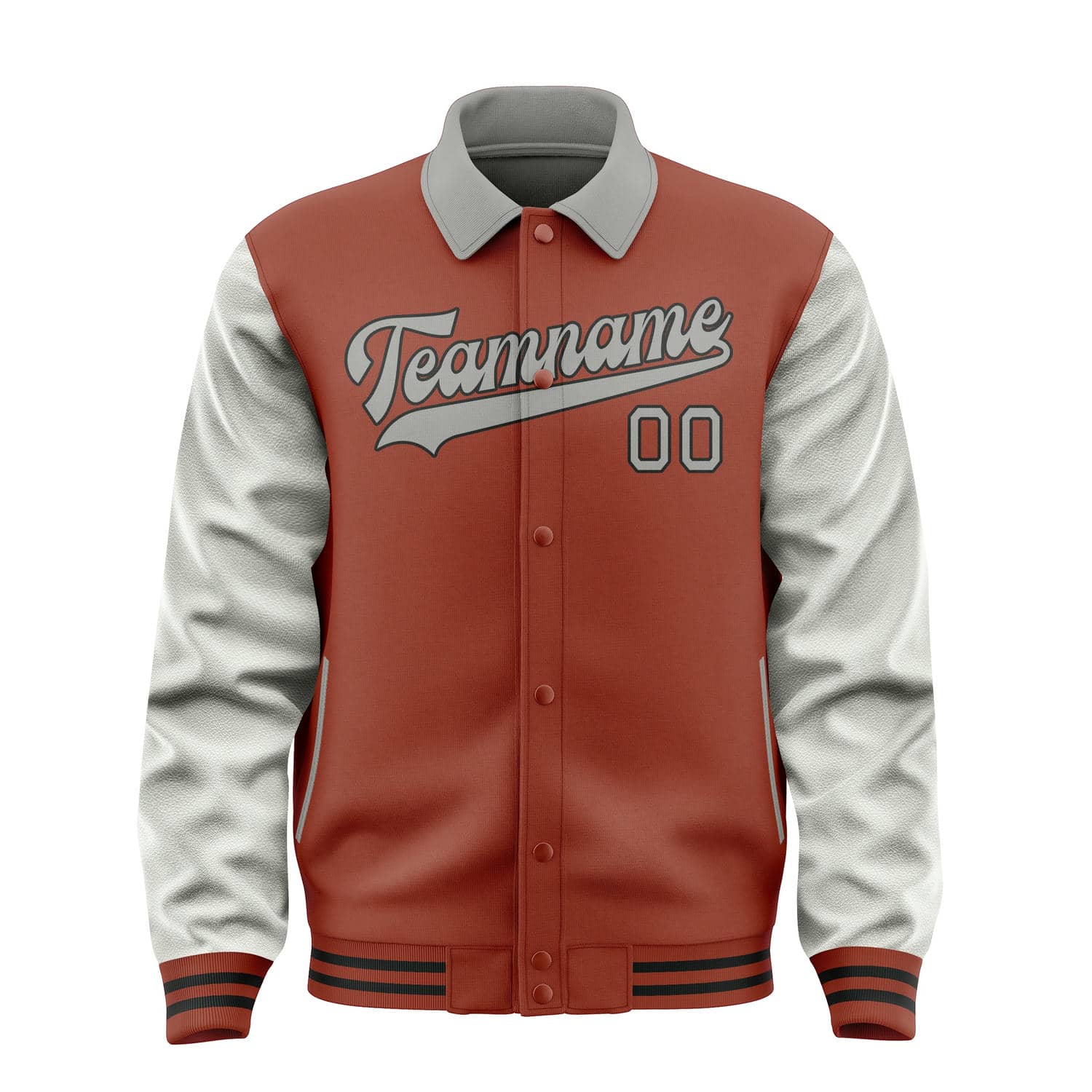 Custom Coral Red Gray Jacket