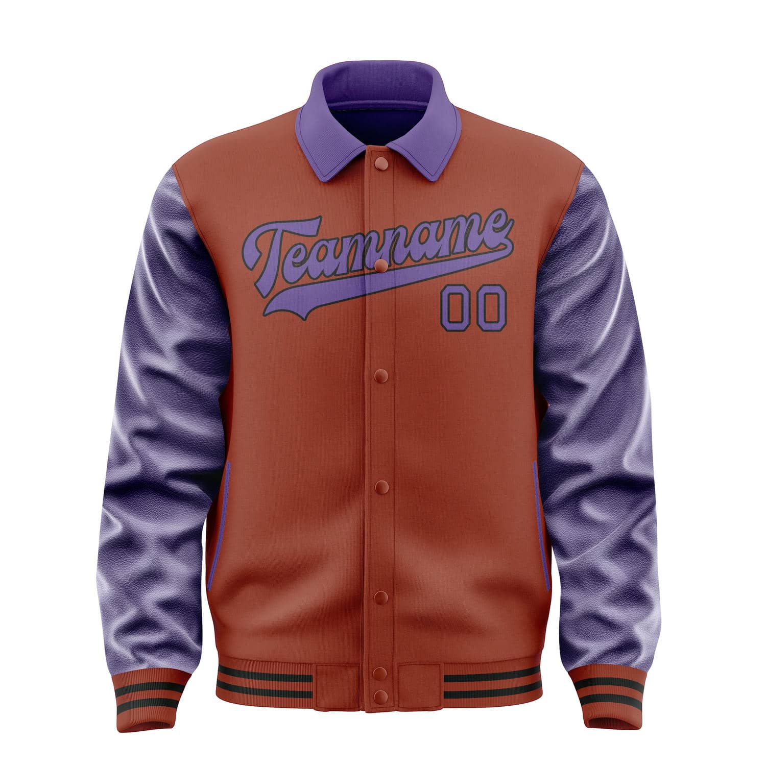 Custom Coral Red Light Purple Jacket