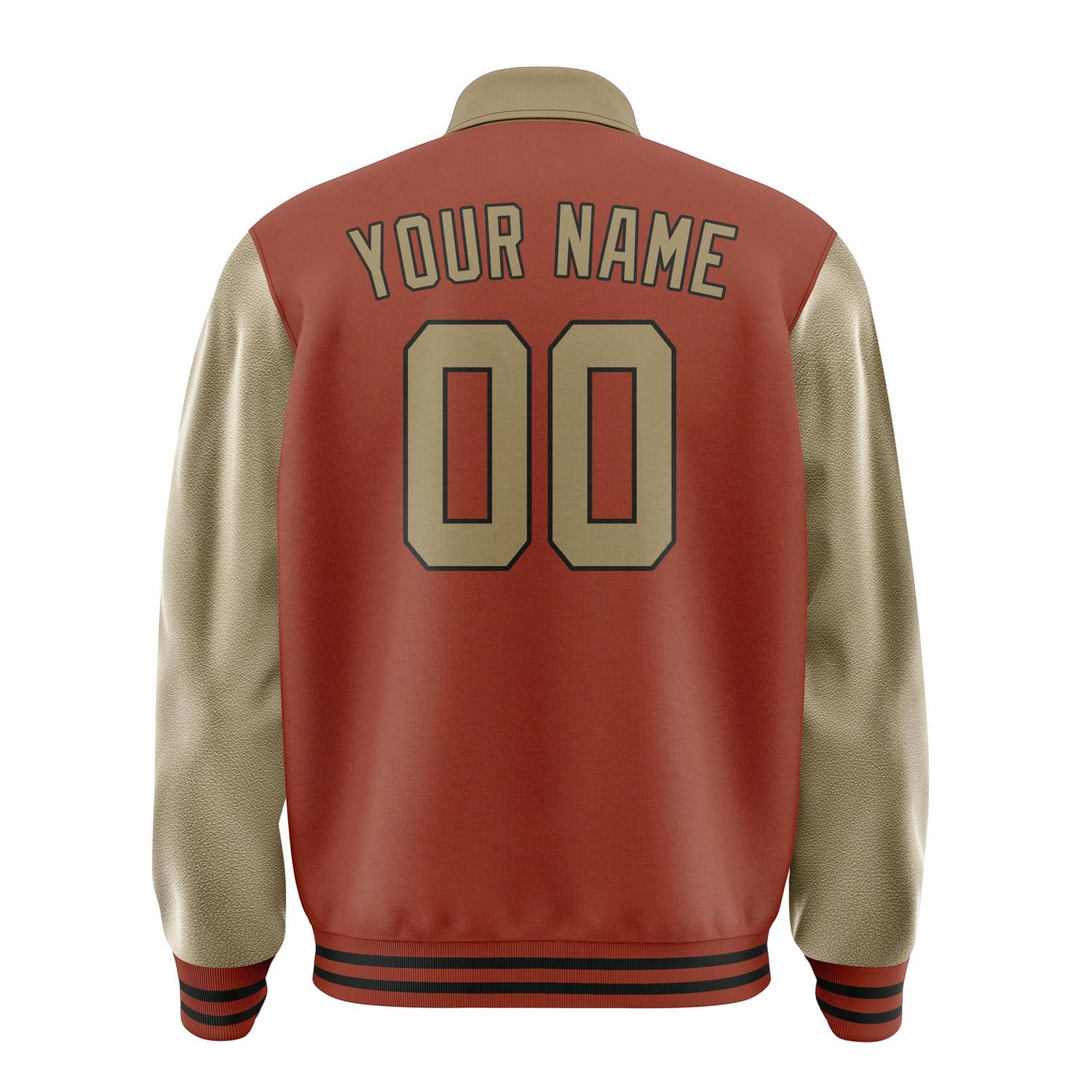 Custom Coral Red Light Khaki Jacket