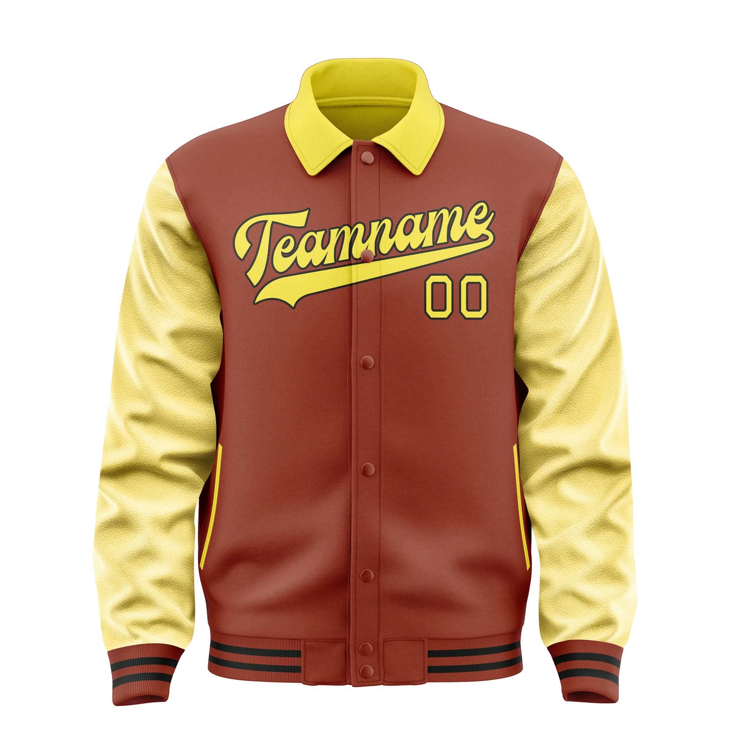 Custom Coral Red Light Yellow Jacket