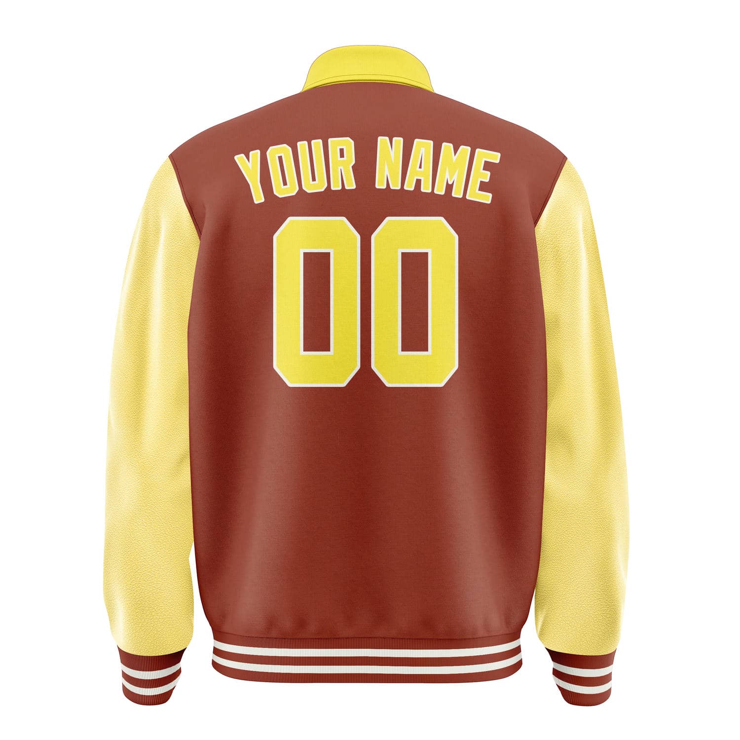 Custom Coral Red Light Yellow Jacket
