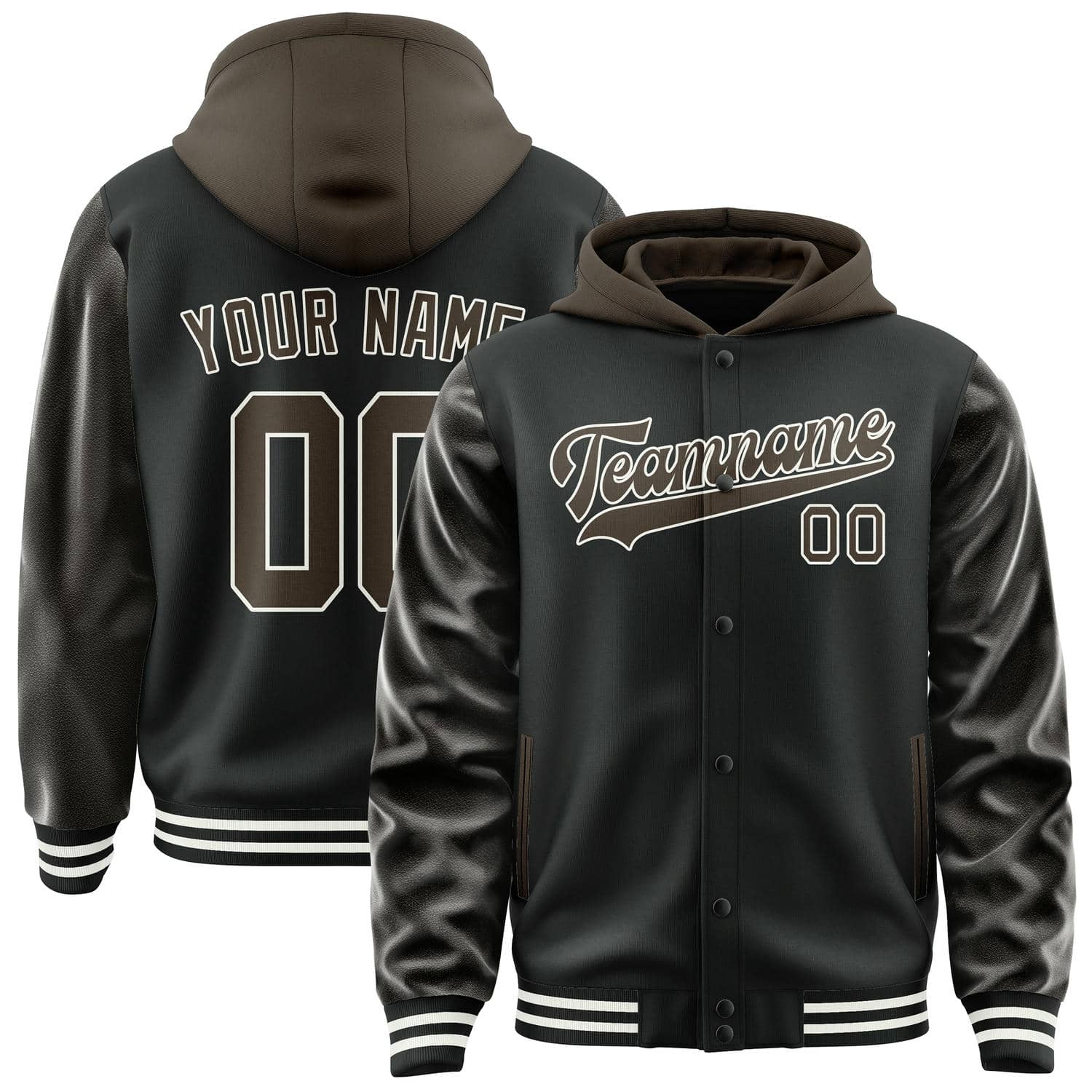 Custom Black Brown Jacket