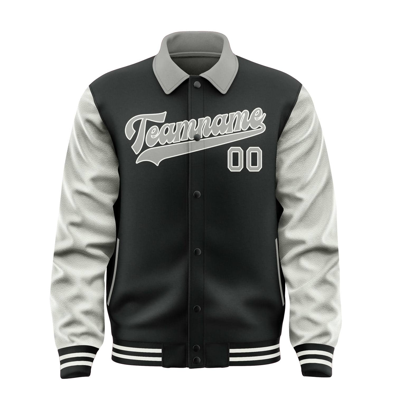 Custom Black Gray Jacket