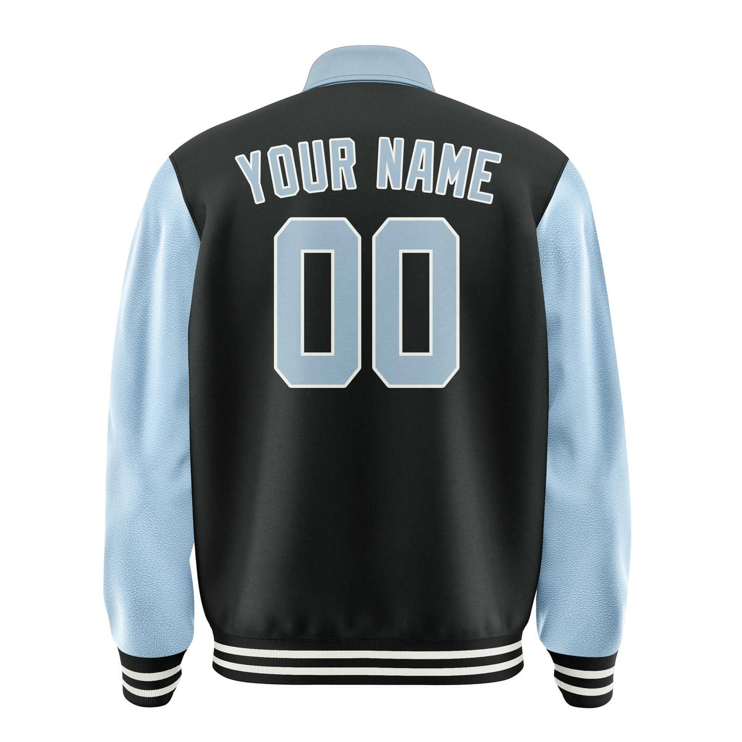 Custom Black Light Blue Jacket