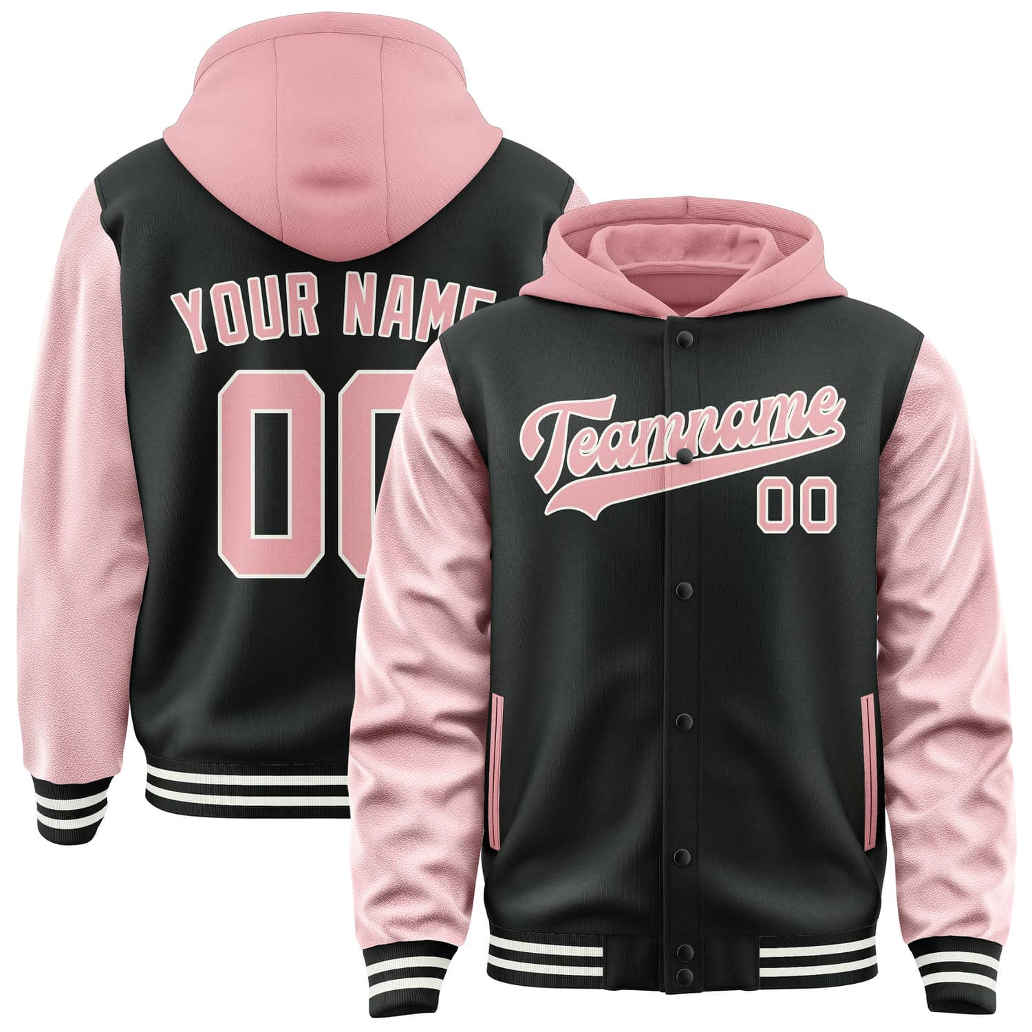 Custom Black Light Pink Jacket