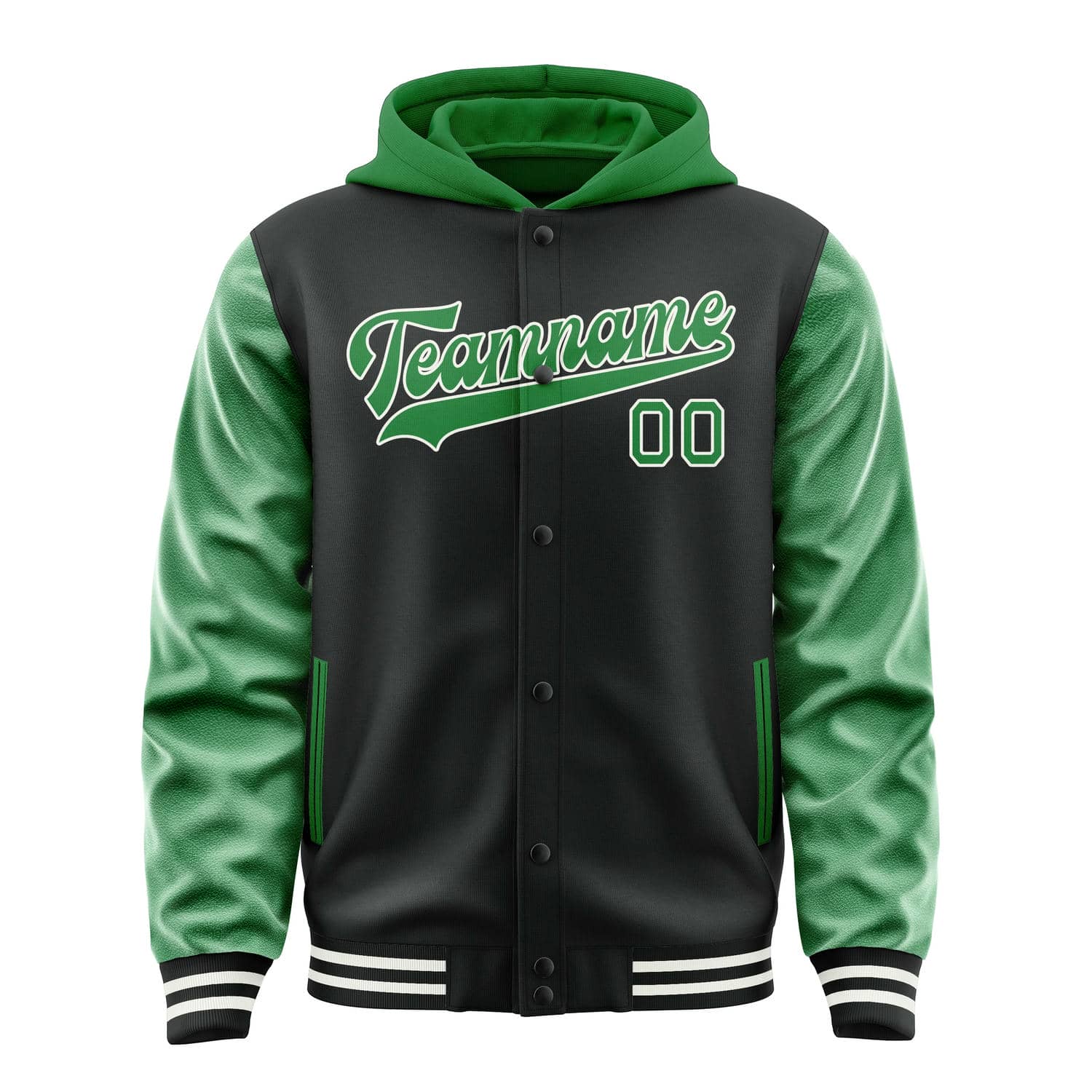 Custom Black Emerald Green Jacket