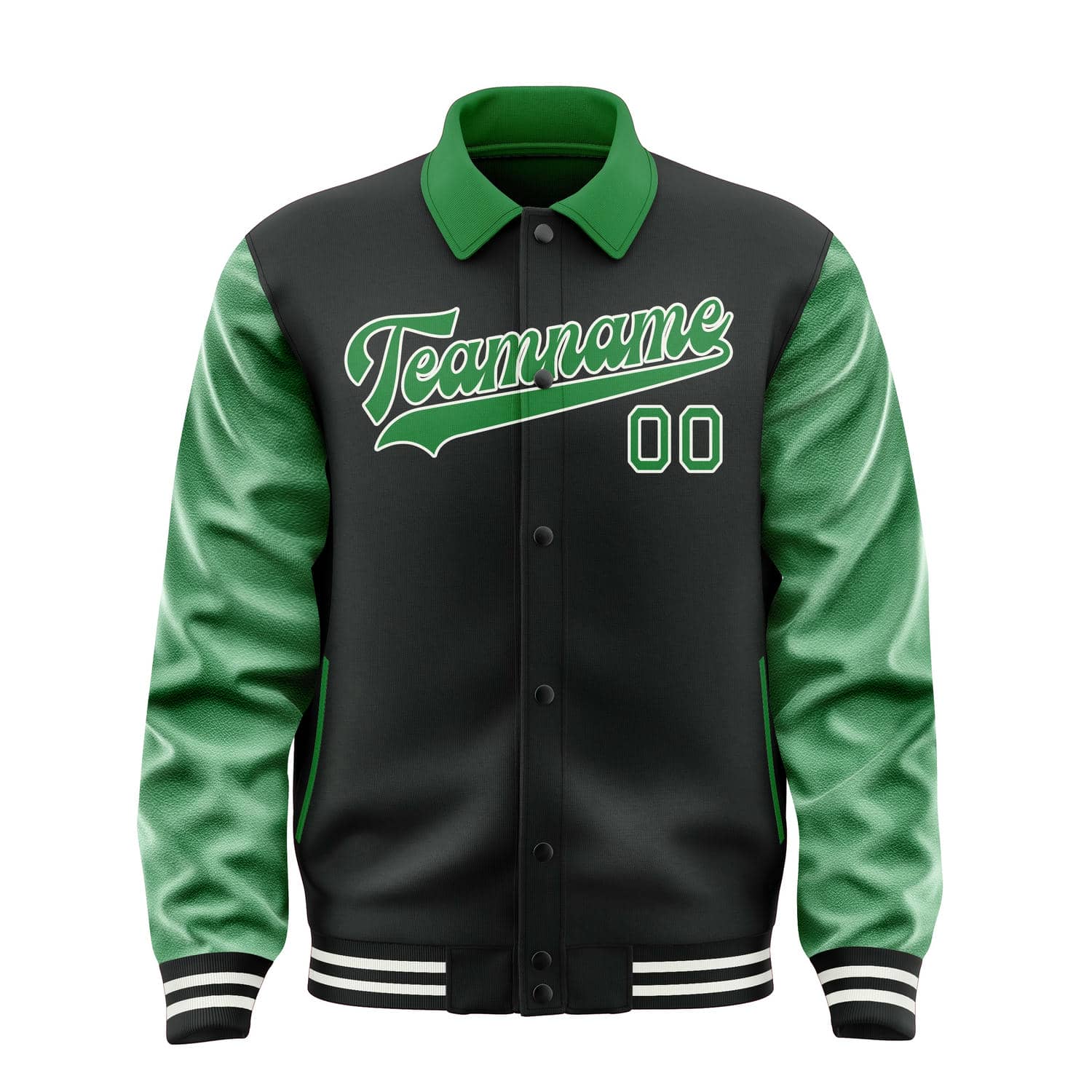 Custom Black Emerald Green Jacket