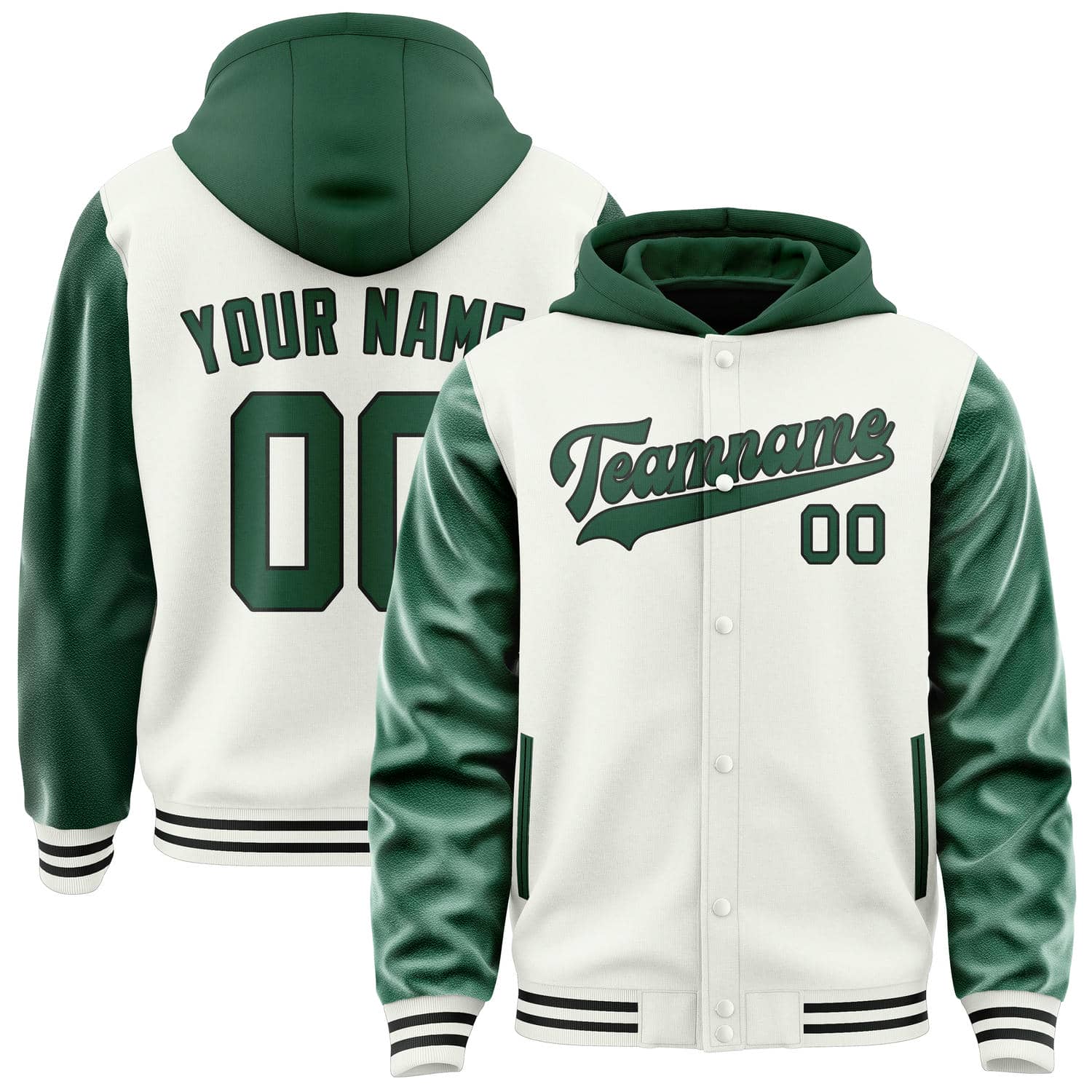 Custom White Green Jacket