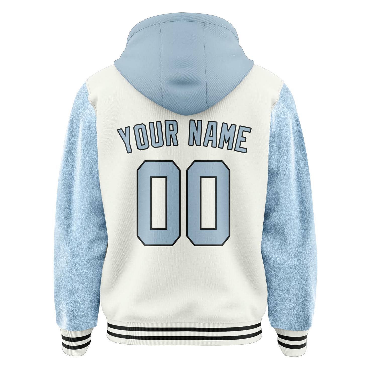 Custom White Light Blue Jacket