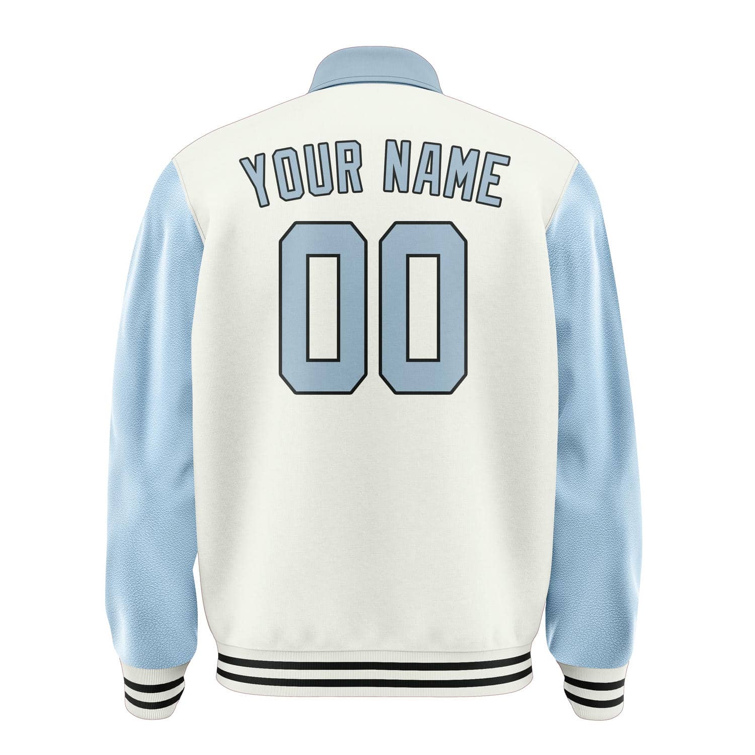 Custom White Light Blue Jacket