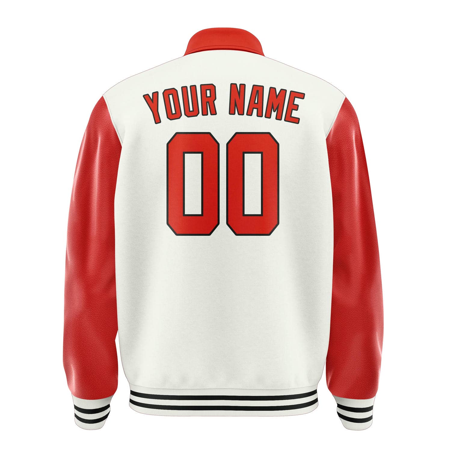 Custom White Orange Red Jacket