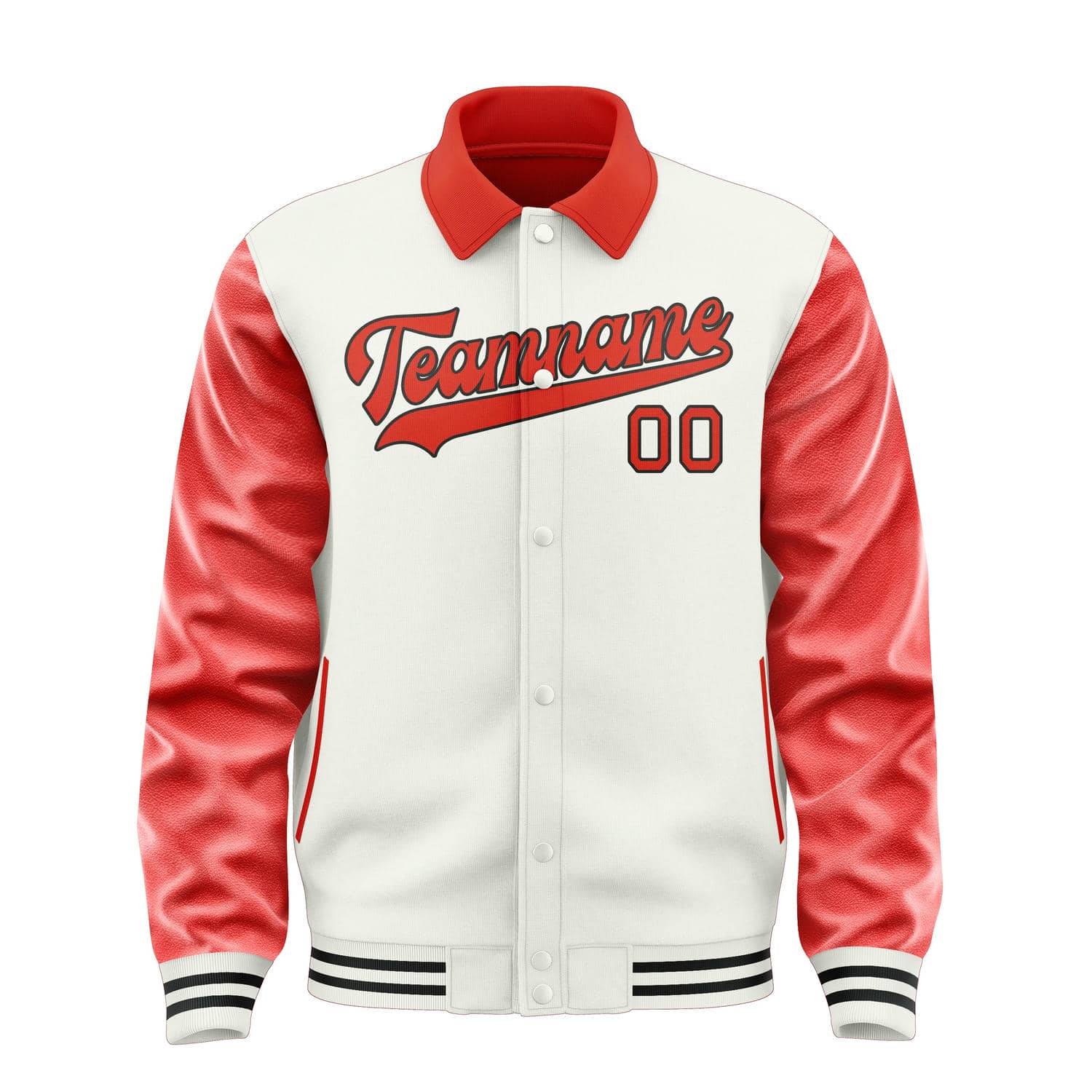Custom White Orange Red Jacket