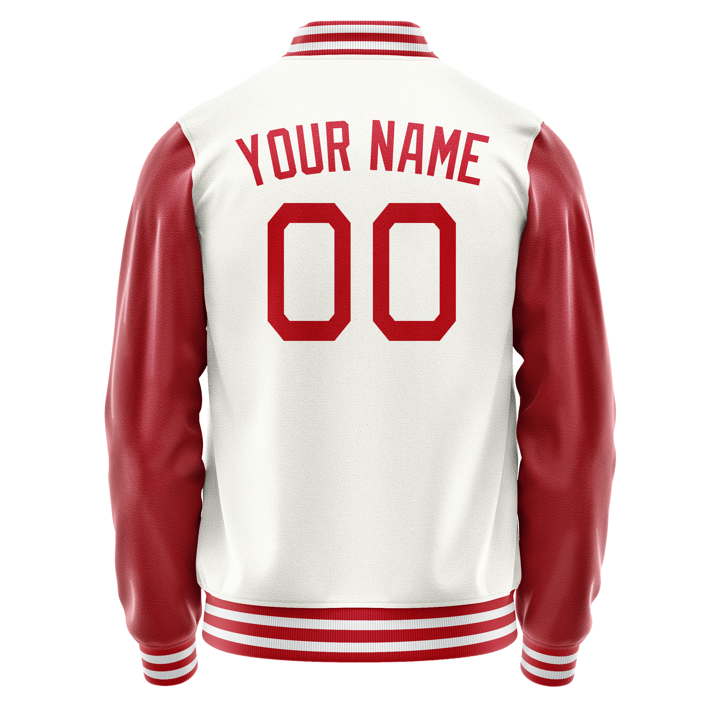 Custom White Texas-Orange Solid Color Varsity Letterman Jacket JA02240617LH470
