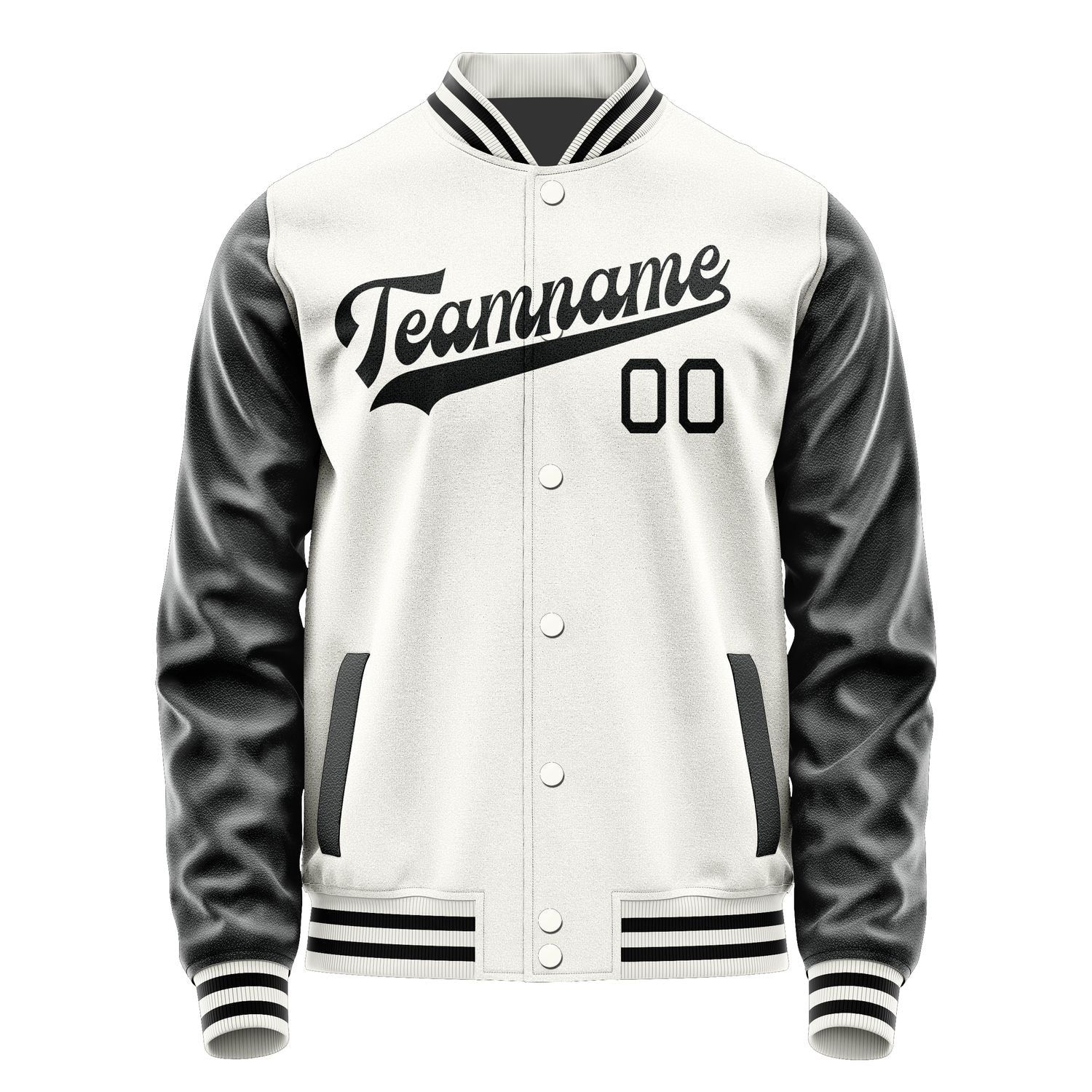 Custom White Black Jacket JA1818171817B31717