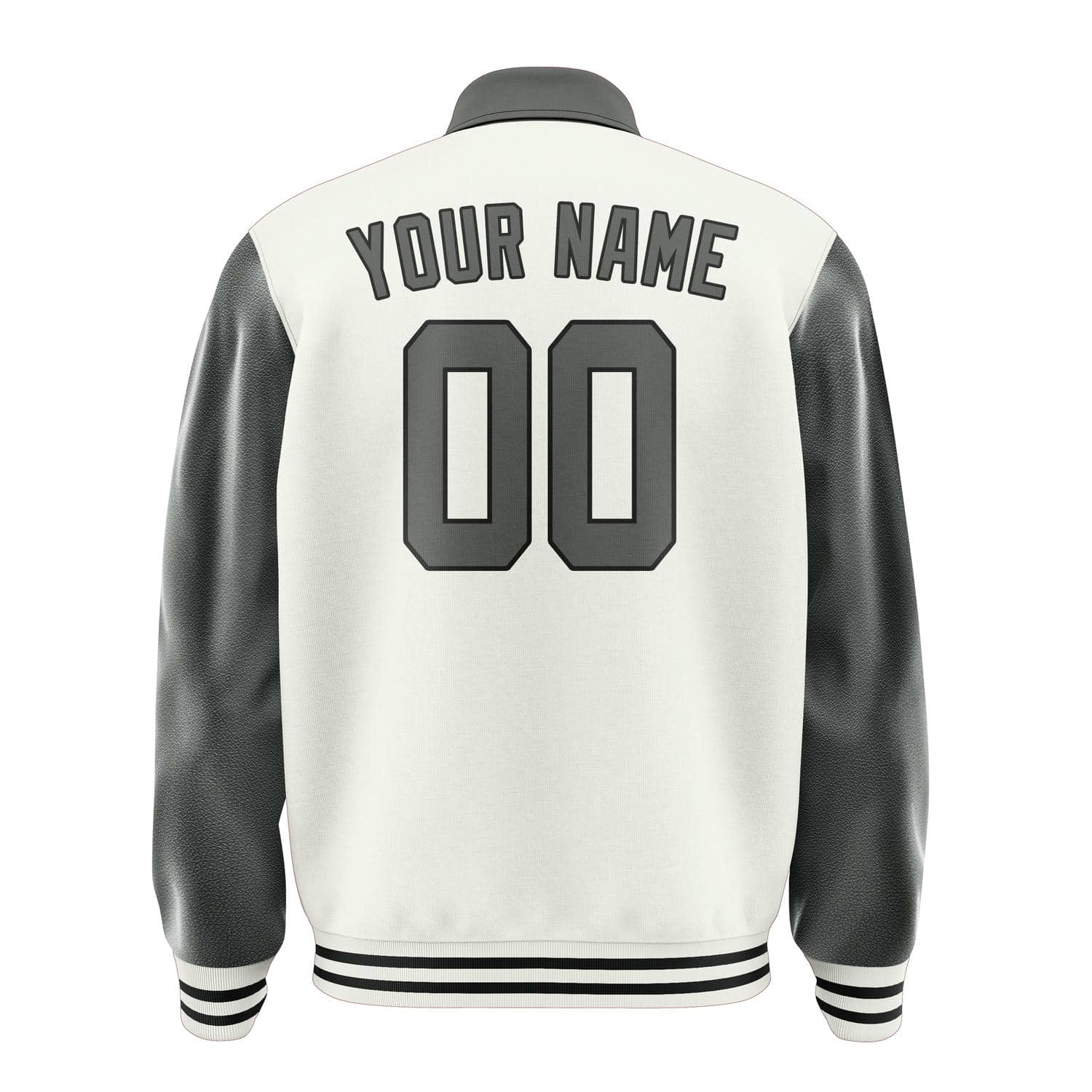 Custom White Dark Grey Jacket