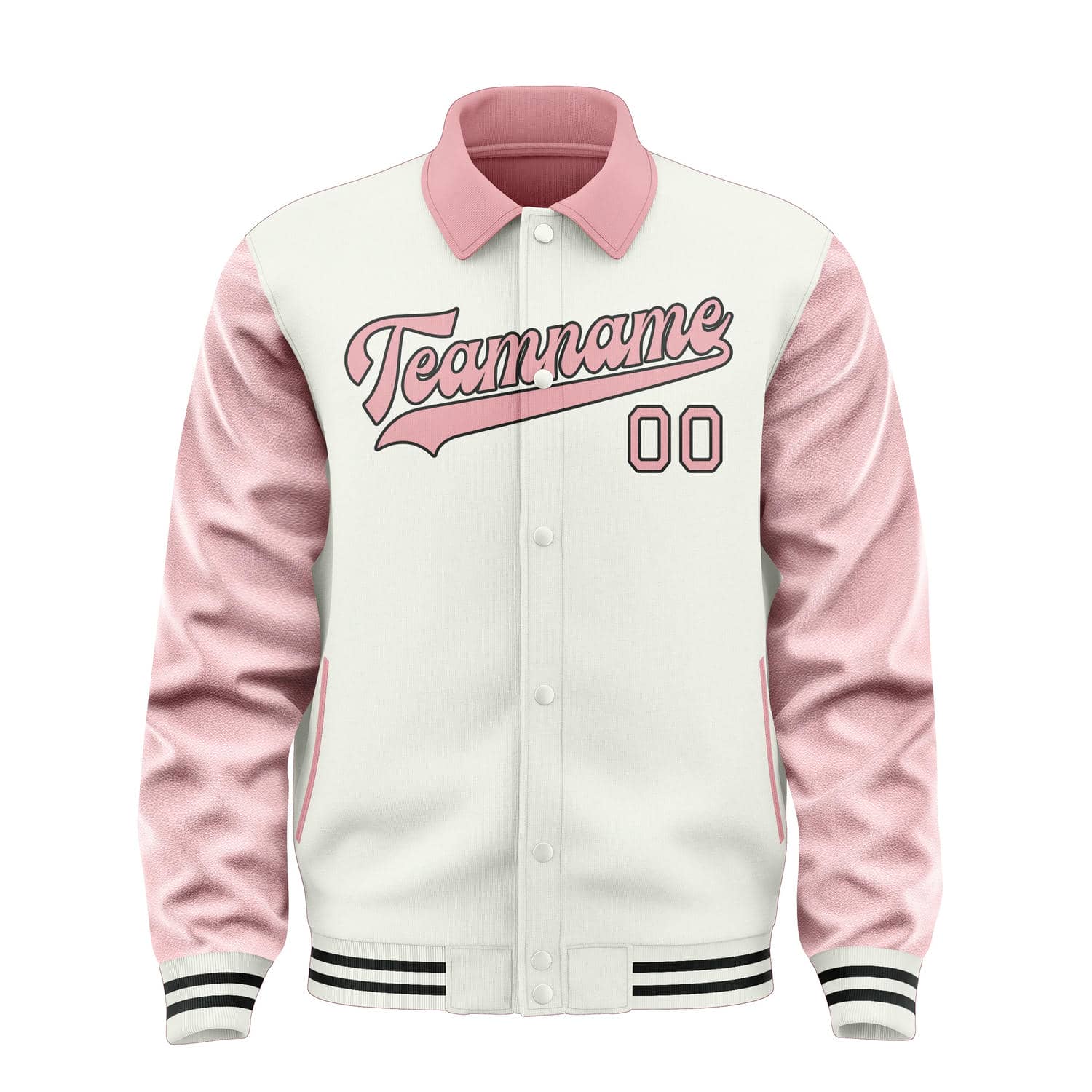 Custom White Light Pink Jacket