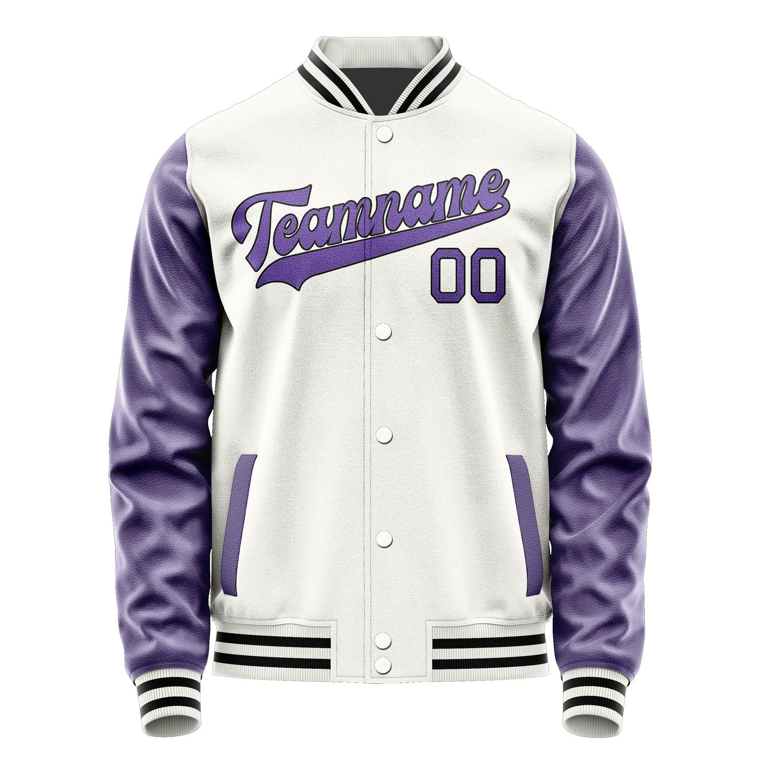 Custom White Light Purple Jacket JA1818231817B31723