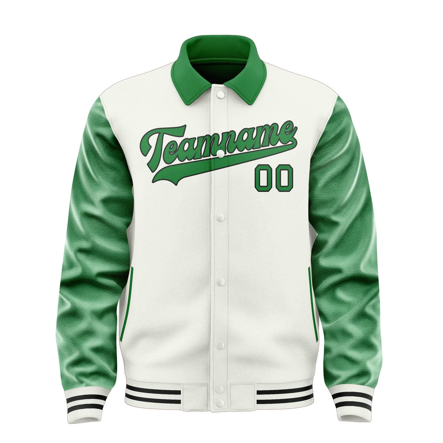 Custom White Emerald Green Jacket