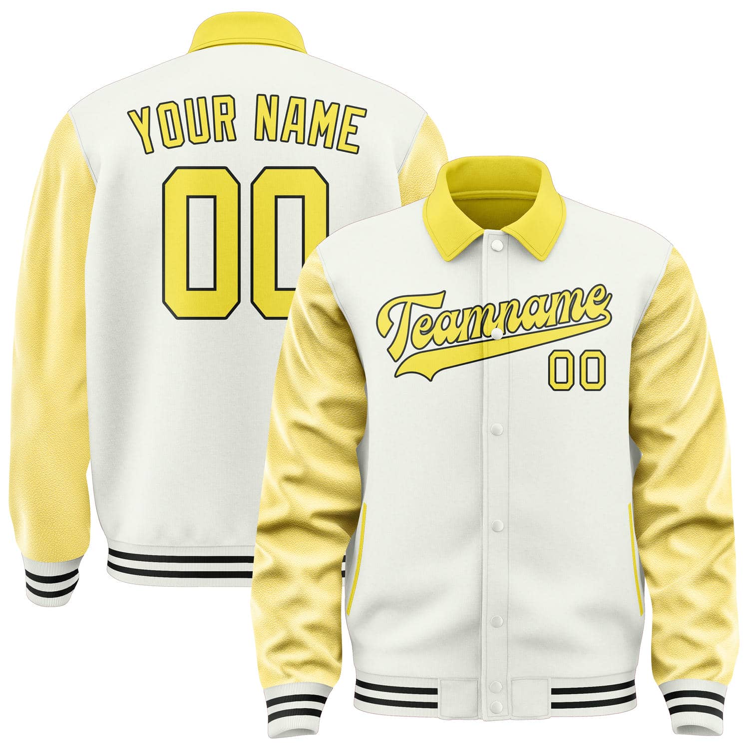 Custom White Light Yellow Jacket