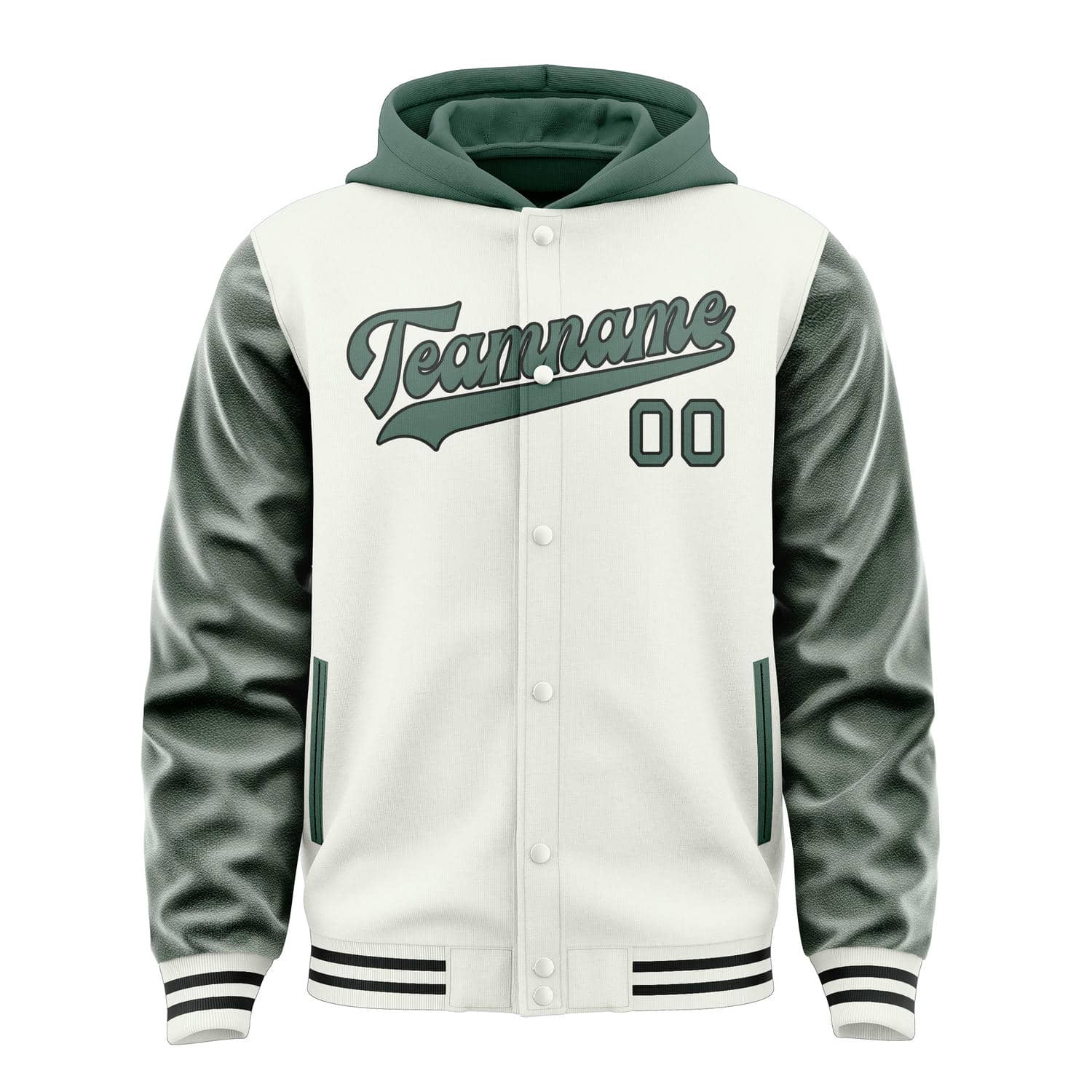 Custom White Blue Green Jacket