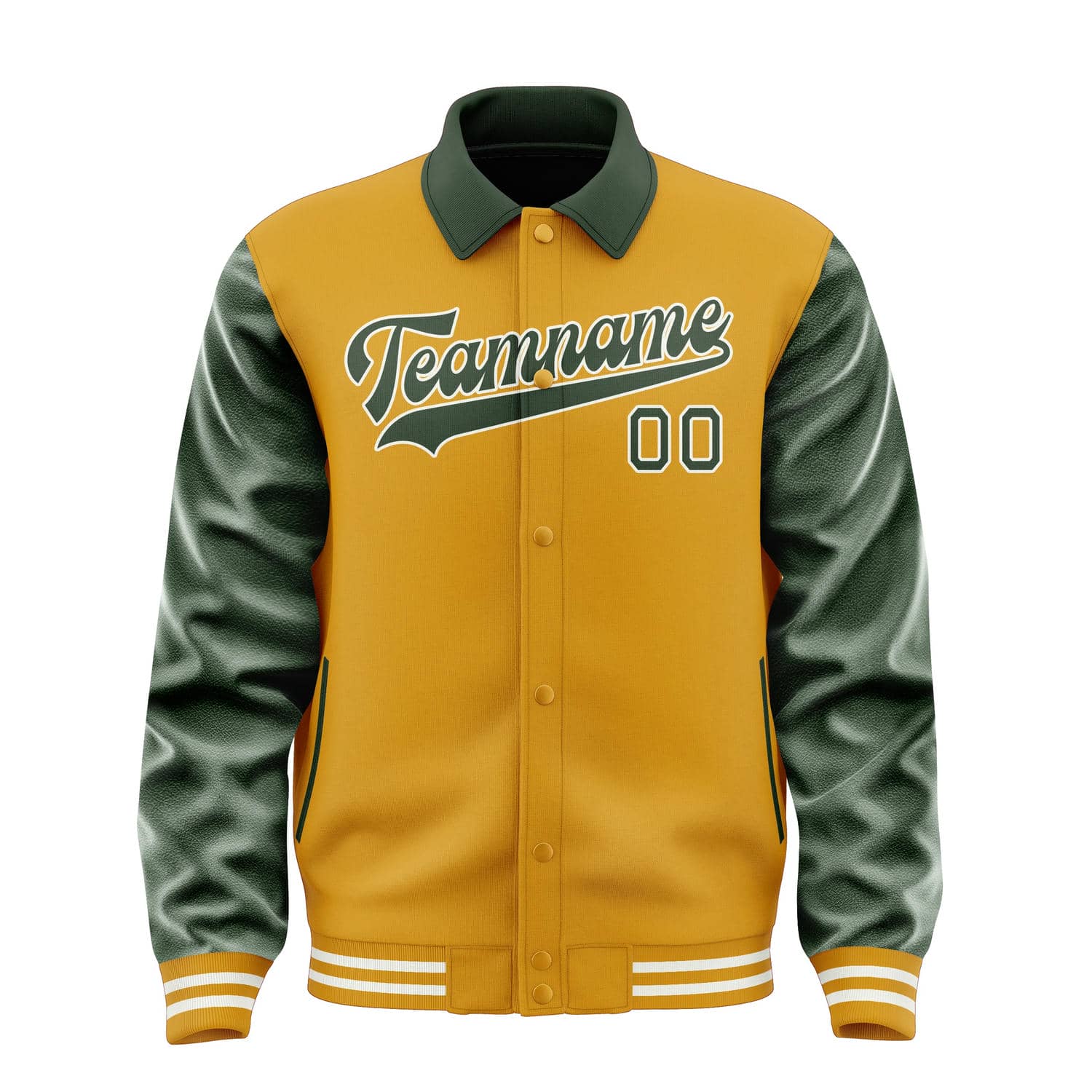 Custom Yellow Dark Green Jacket