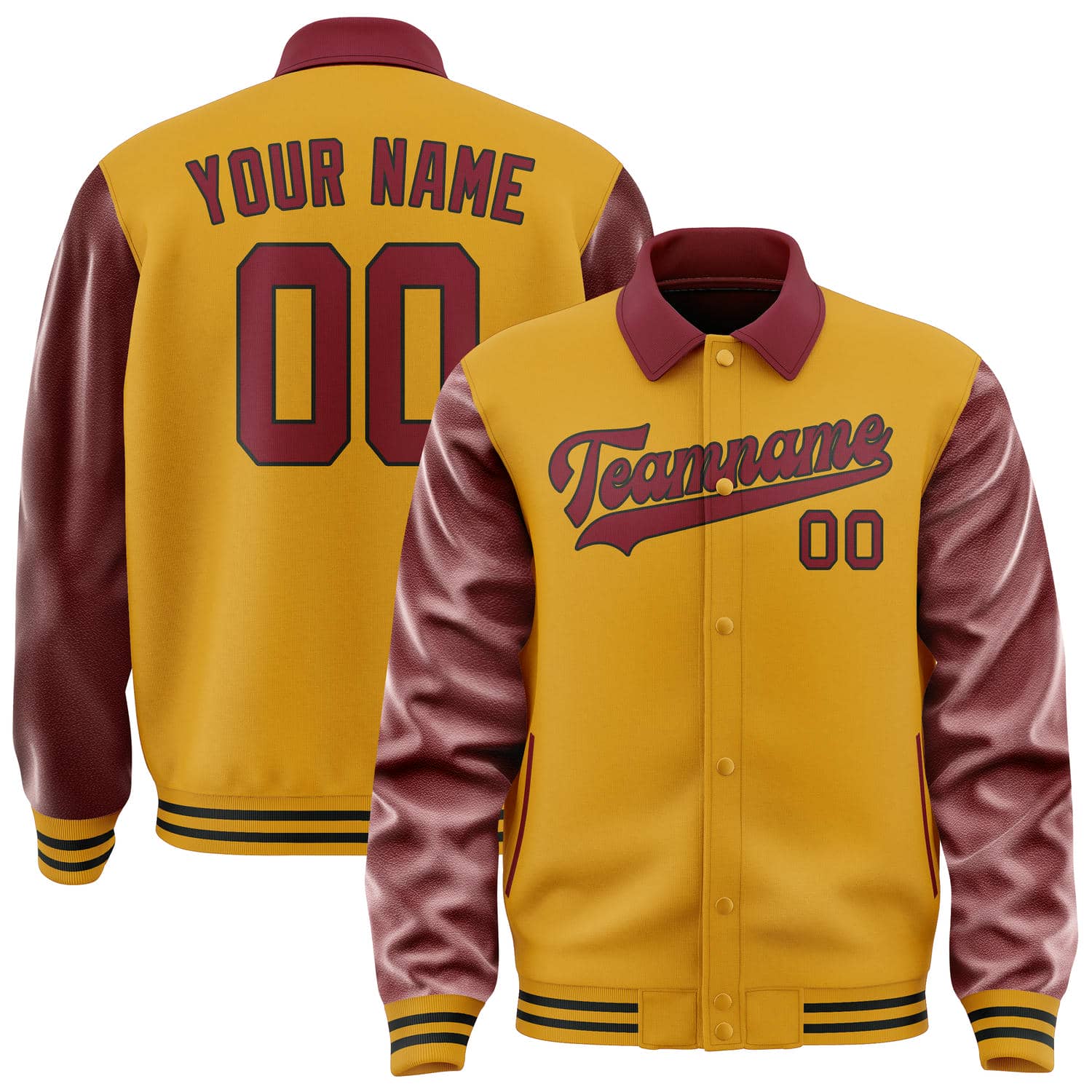 Custom Yellow Crimson Red Jacket
