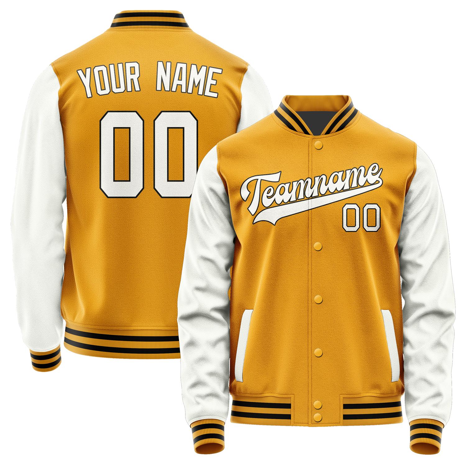 Custom Yellow White Jacket JA1919181917B31718