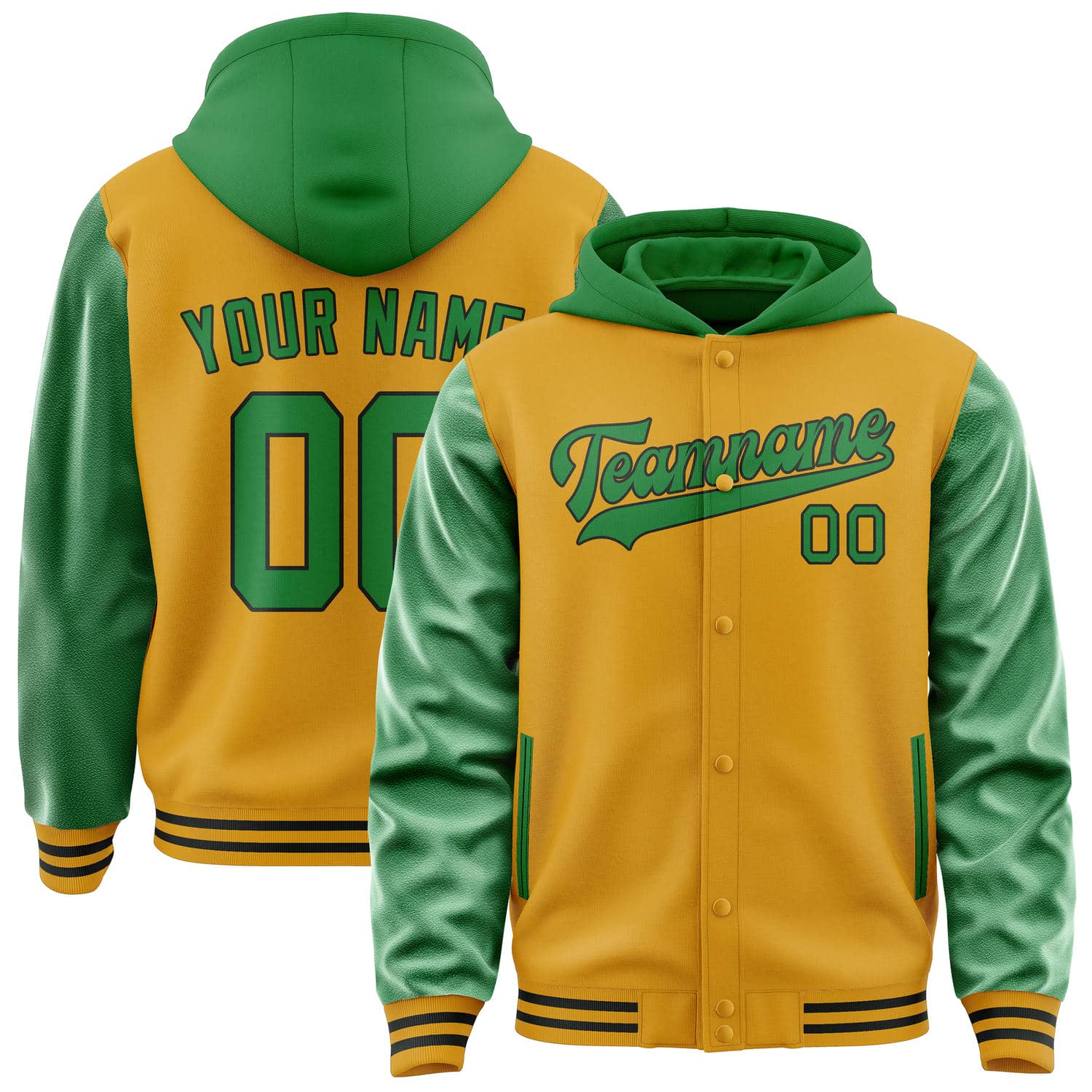 Custom Yellow Emerald Green Jacket