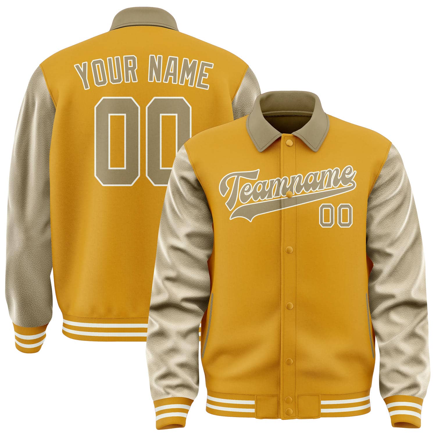 Custom Yellow Light Khaki Jacket