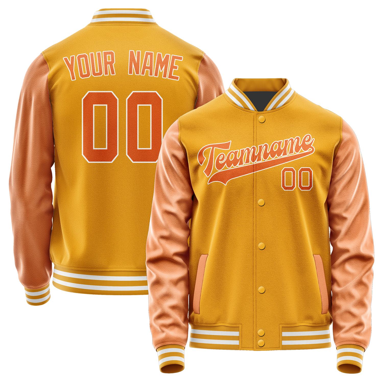 Custom Yellow Orange Jacket JA1919281918B31828