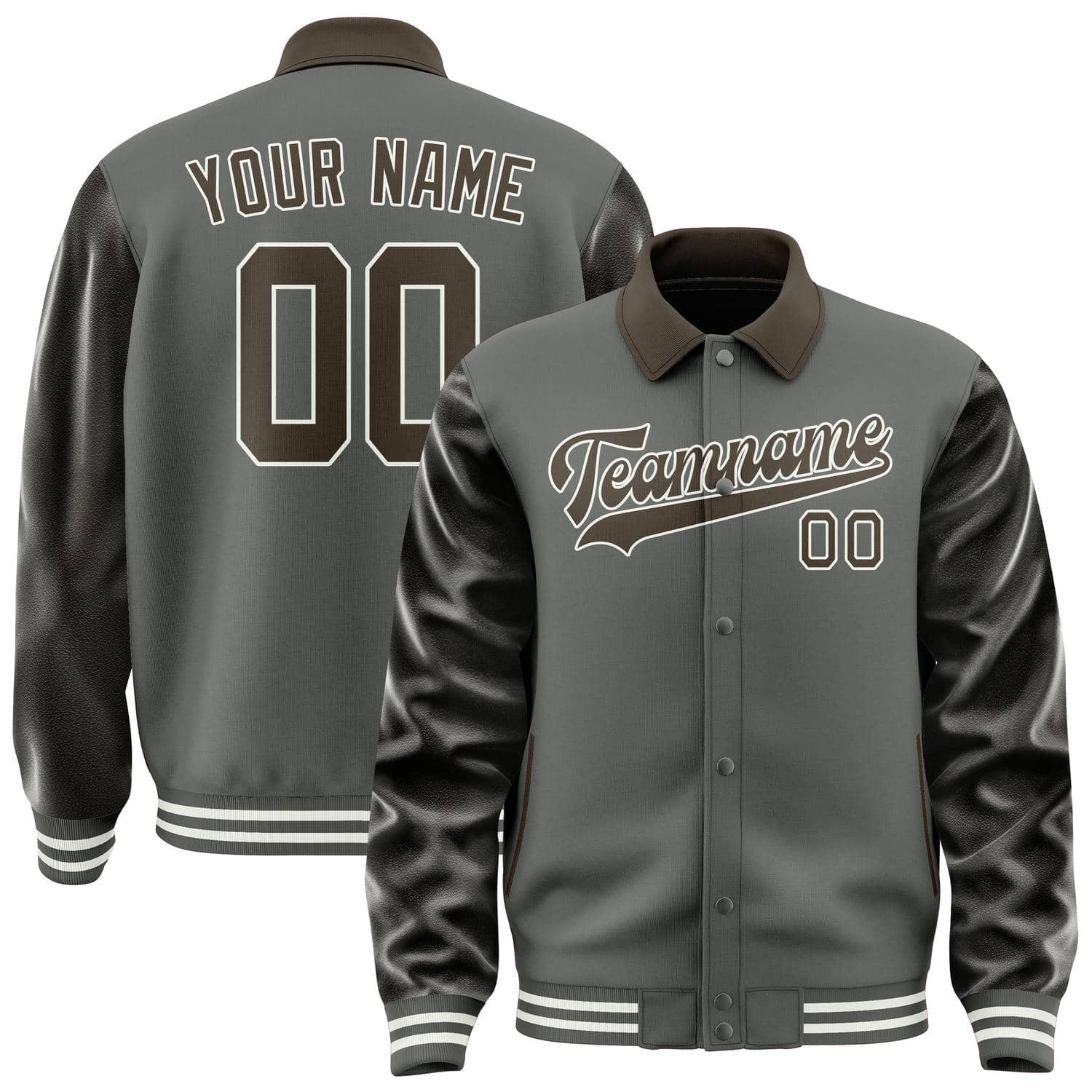 Custom Dark Grey Brown Jacket