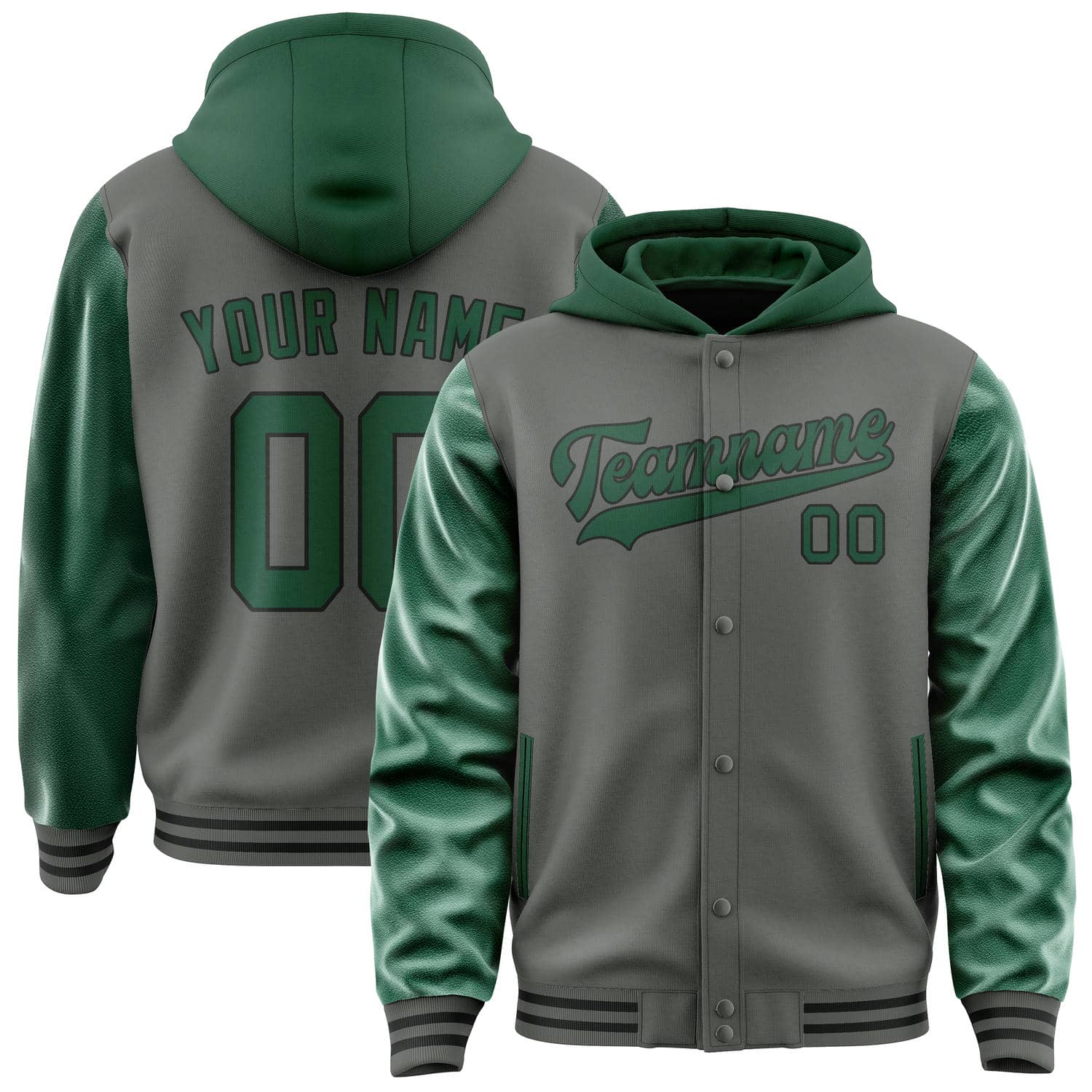 Custom Dark Grey Green Jacket