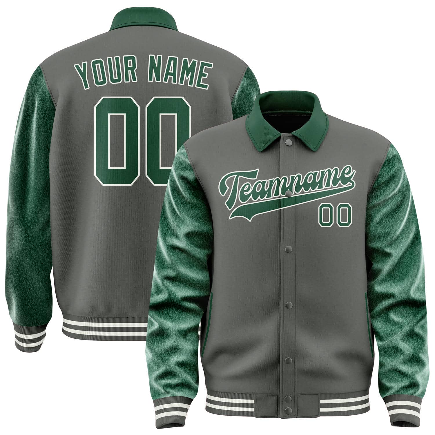 Custom Dark Grey Green Jacket
