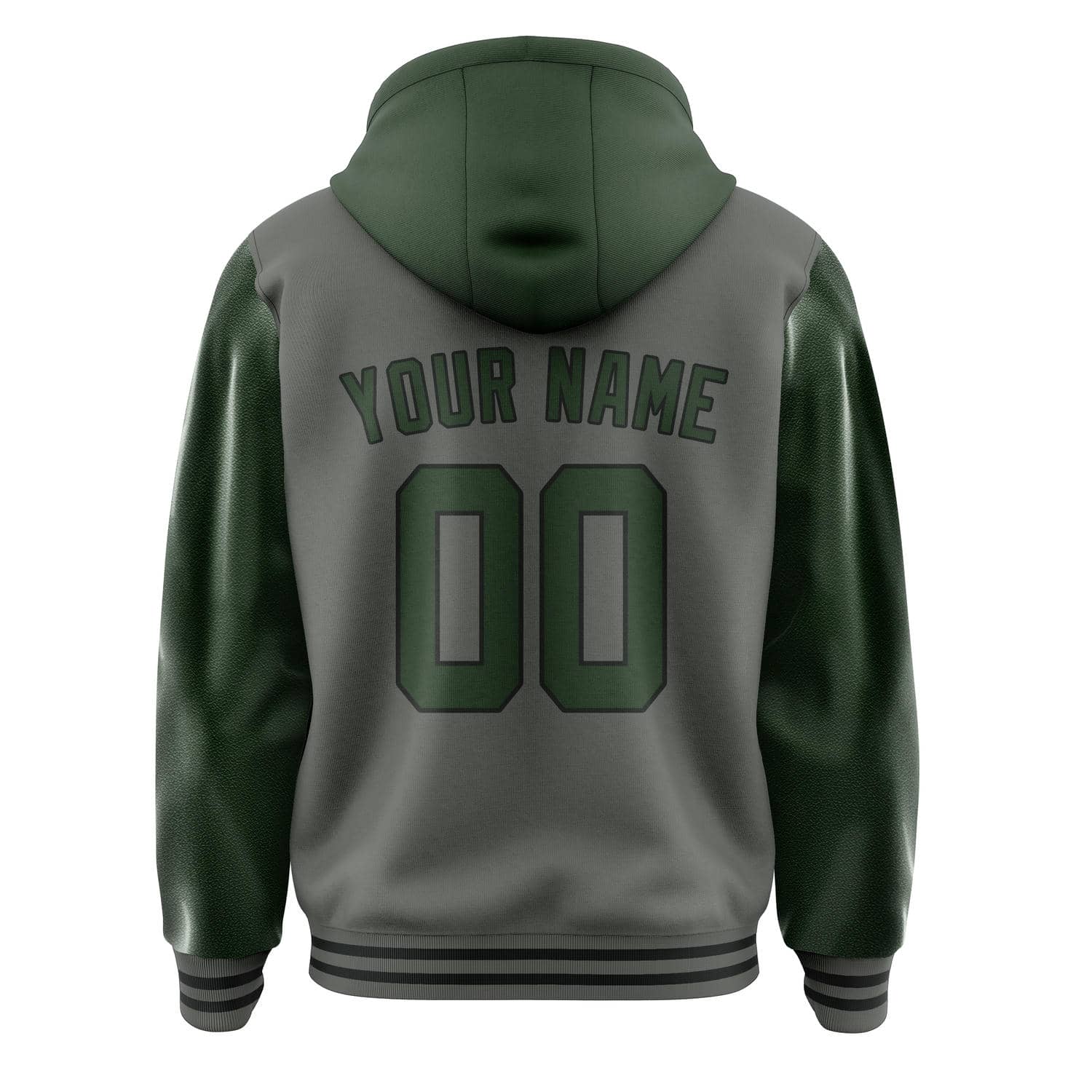 Custom Dark Grey Dark Green Jacket