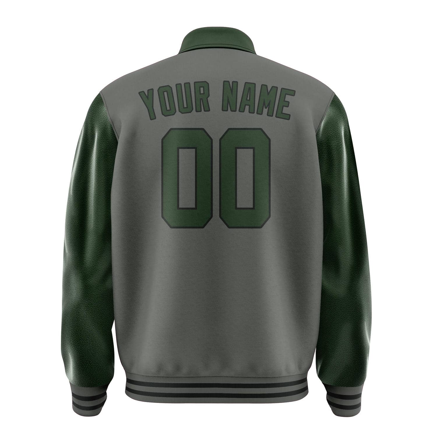 Custom Dark Grey Dark Green Jacket