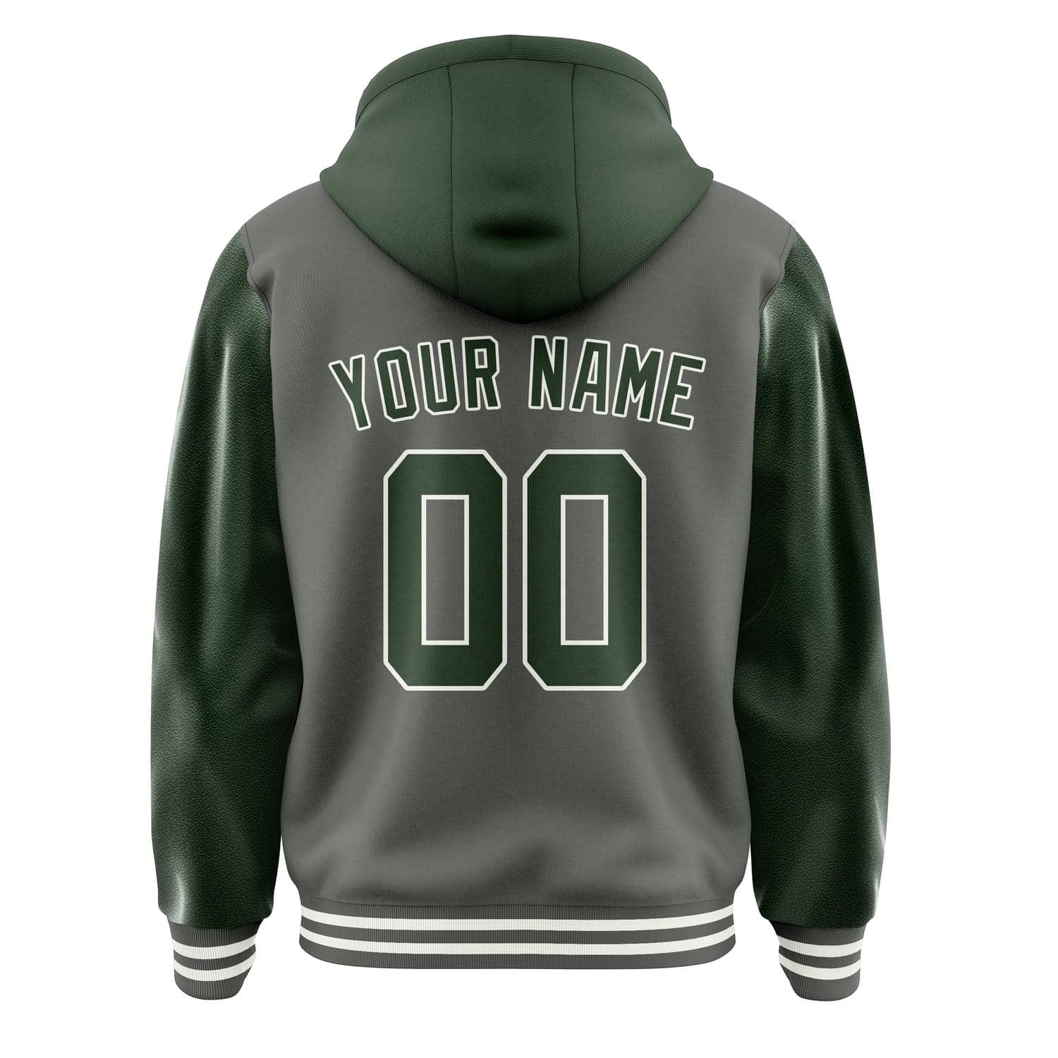 Custom Dark Grey Dark Green Jacket
