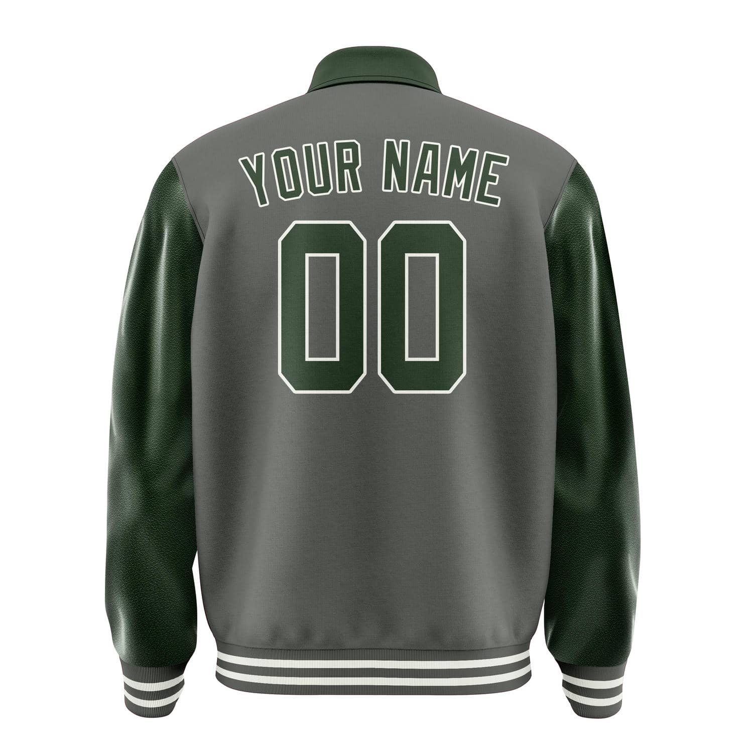 Custom Dark Grey Dark Green Jacket