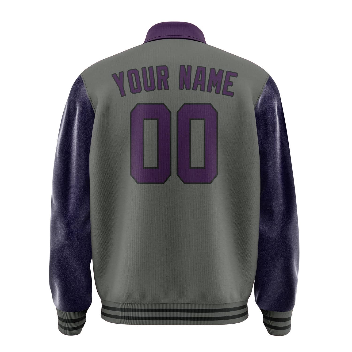 Custom Dark Grey Purple Jacket