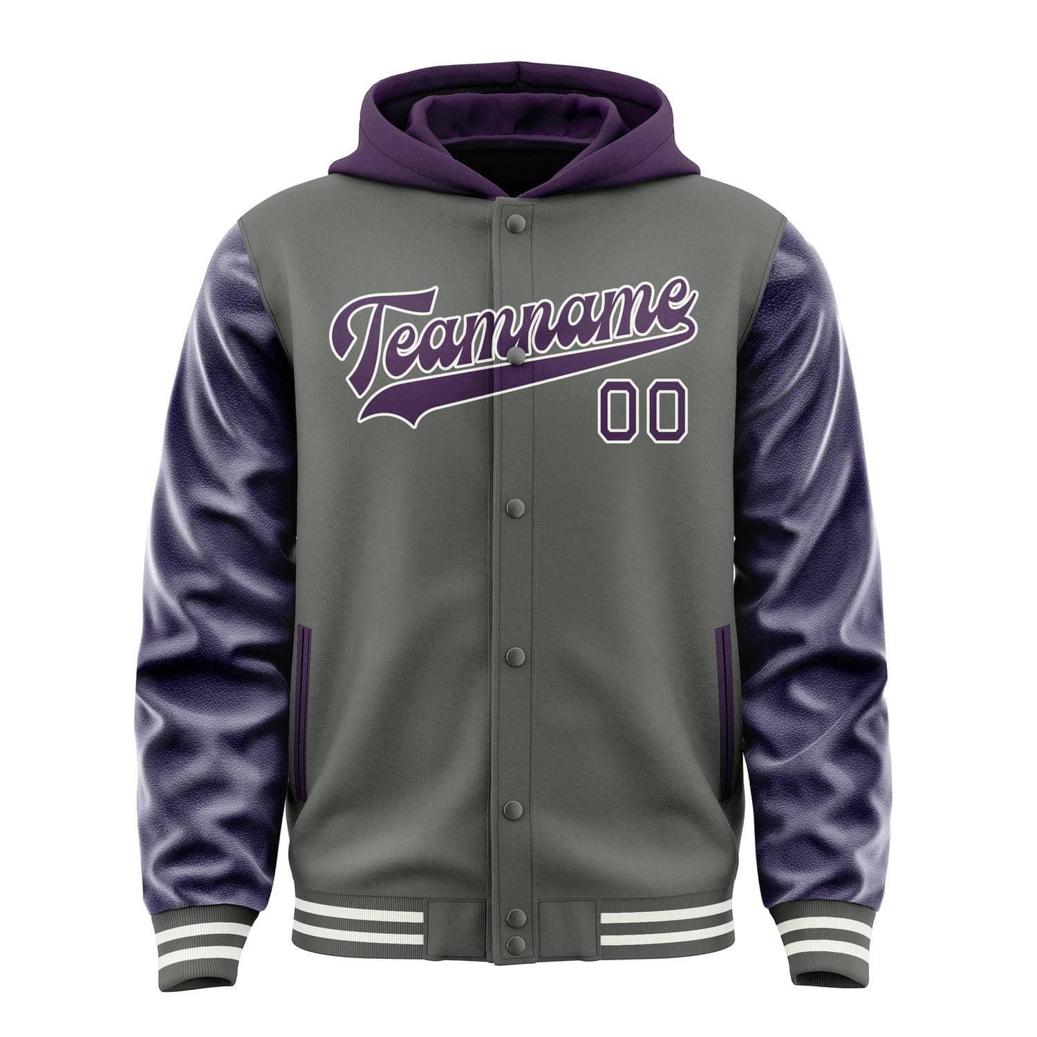 Custom Dark Grey Purple Jacket