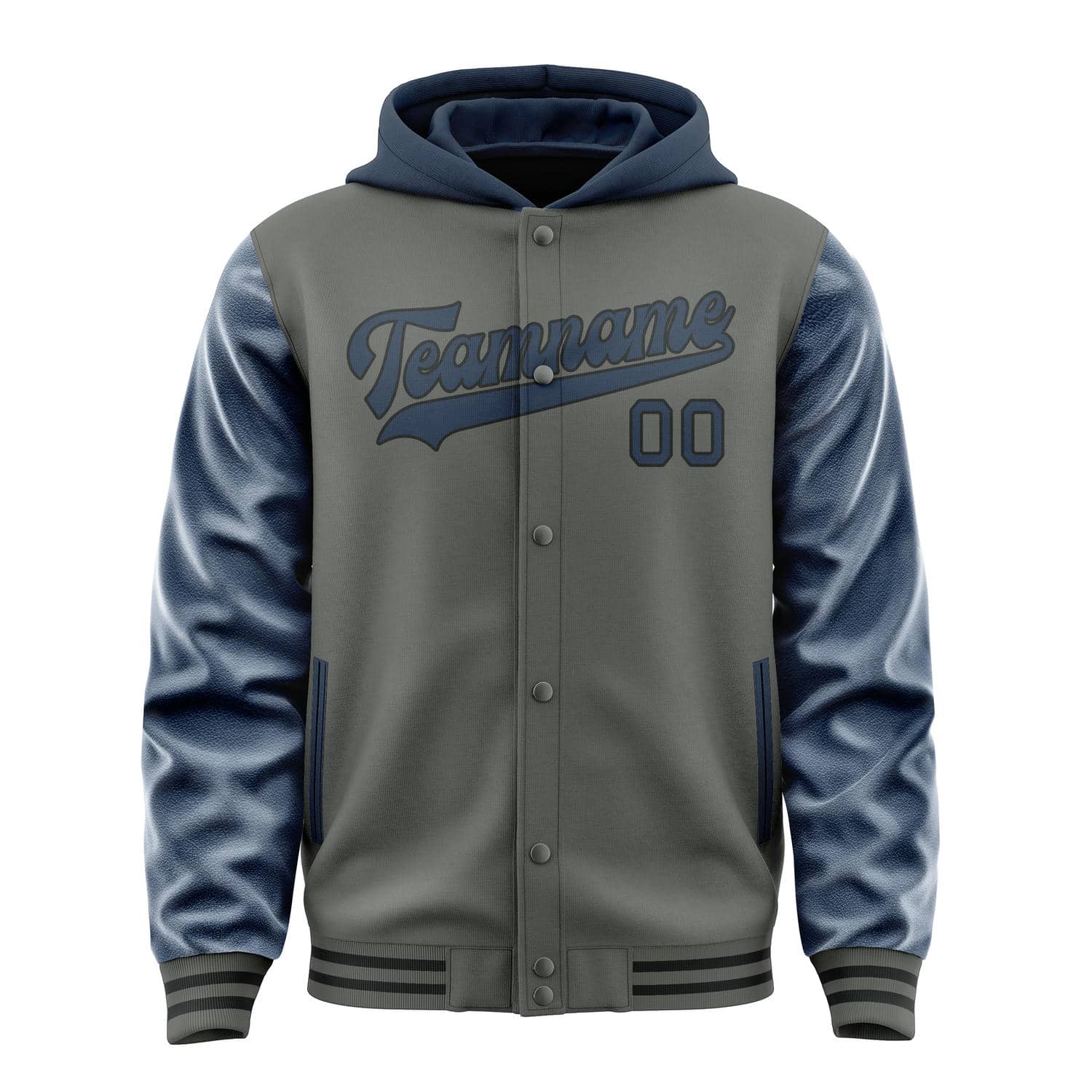 Custom Dark Grey Blue Jacket