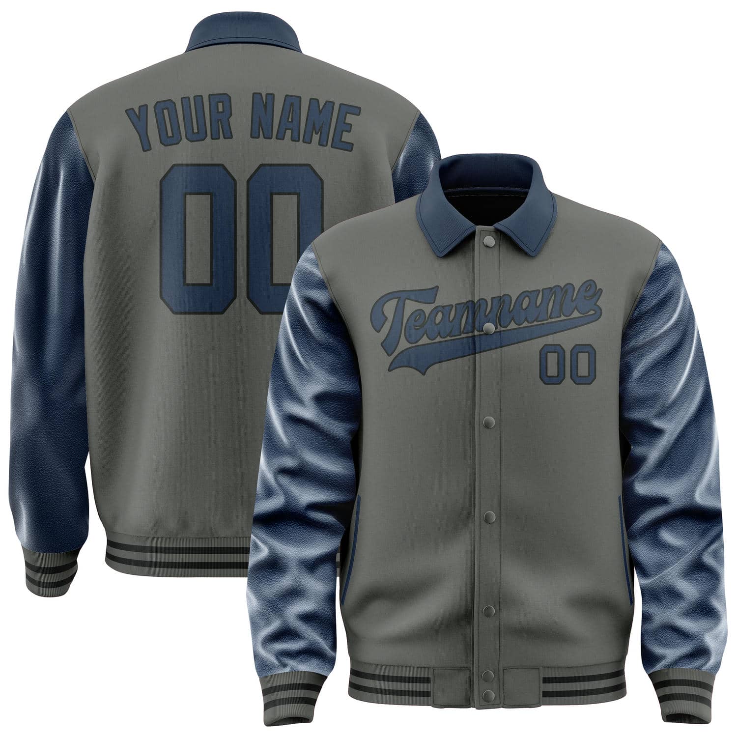 Custom Dark Grey Blue Jacket