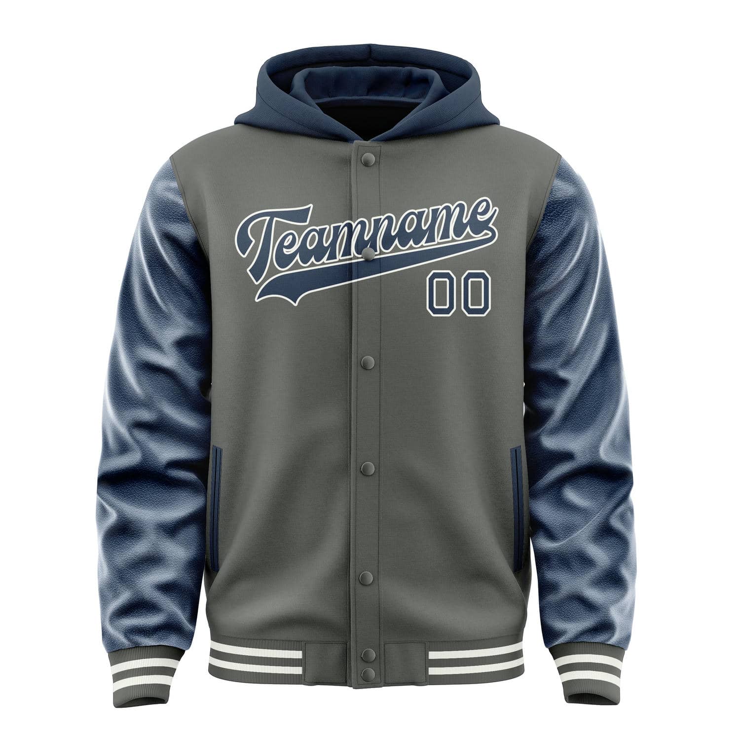 Custom Dark Grey Blue Jacket