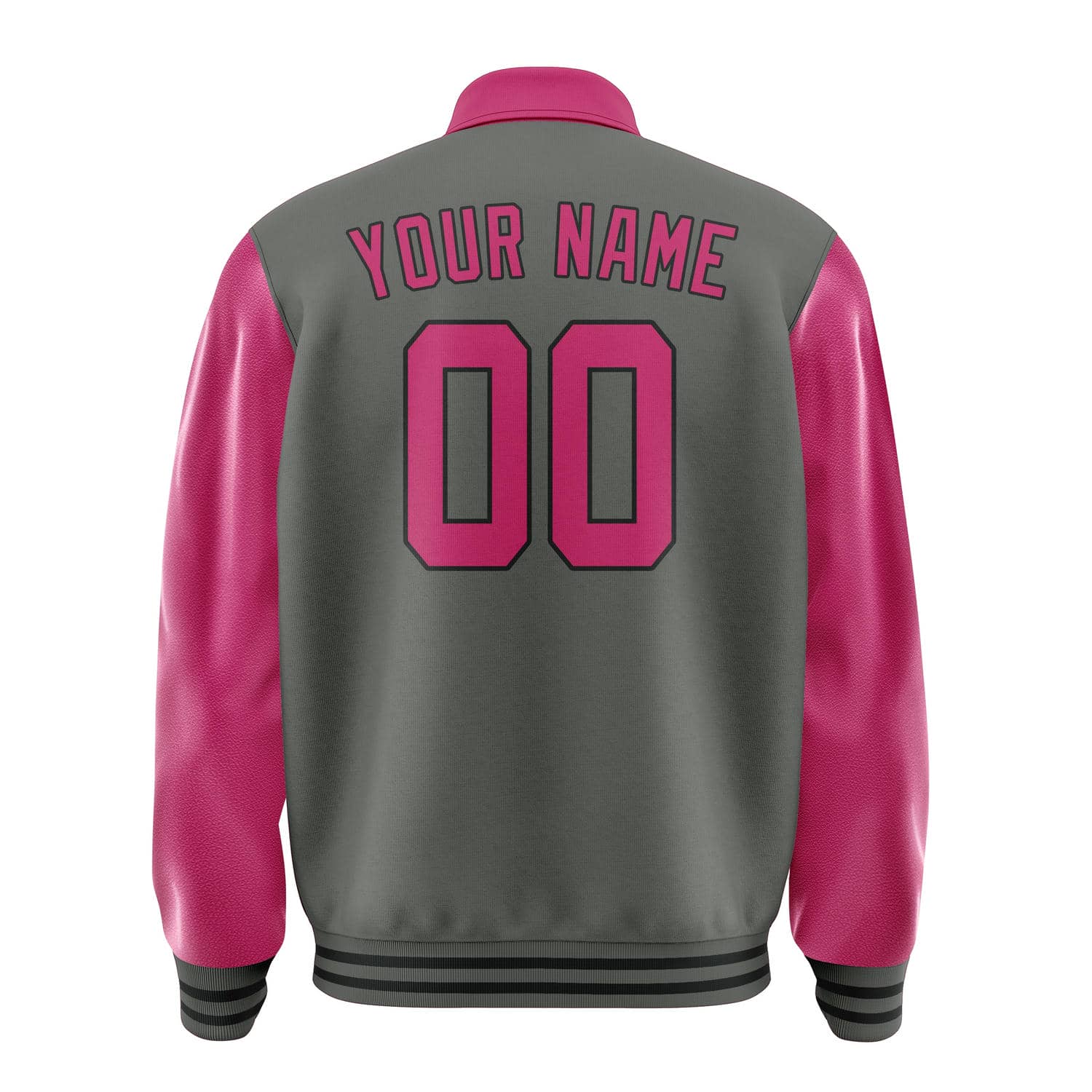Custom Dark Grey Pink Jacket
