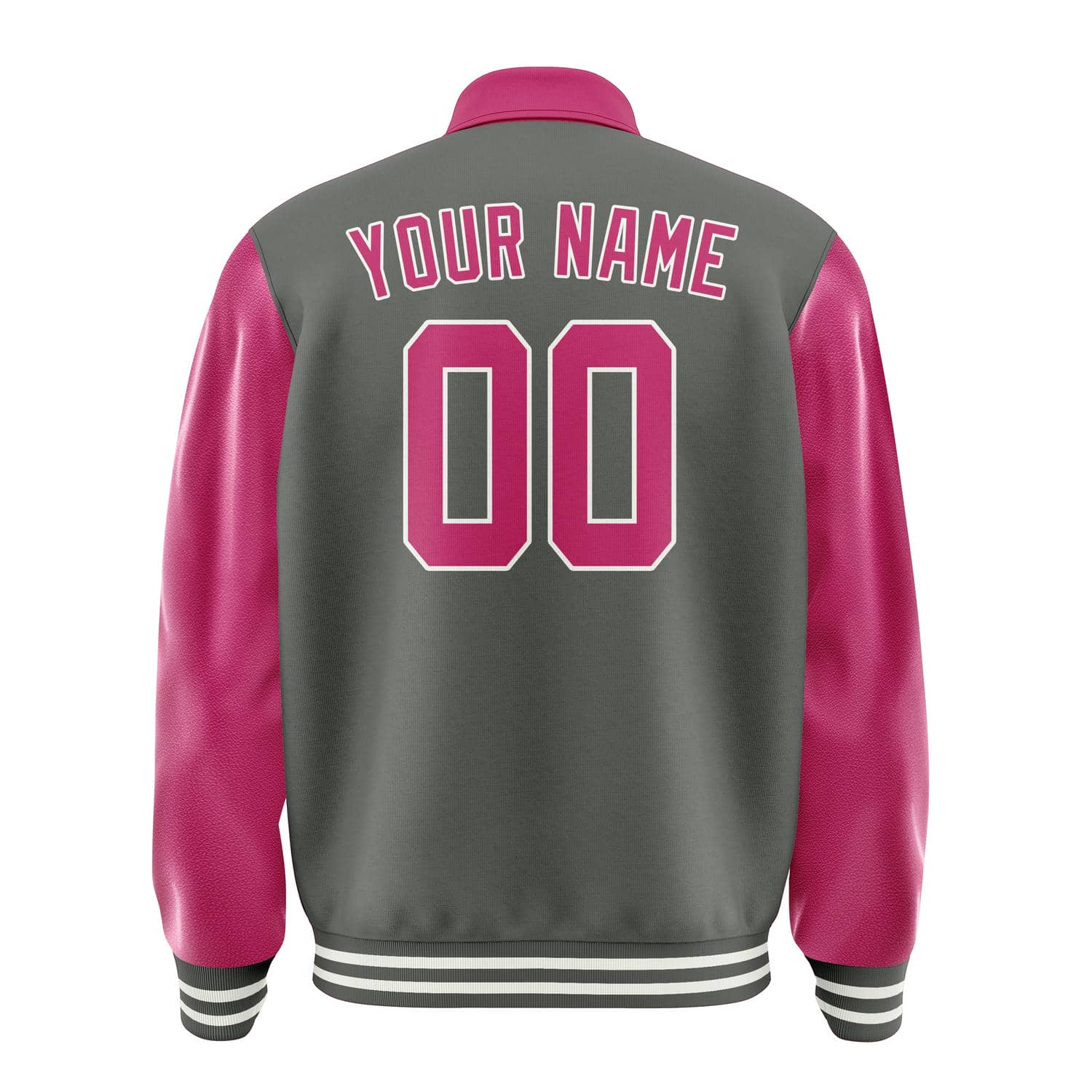 Custom Dark Grey Pink Jacket